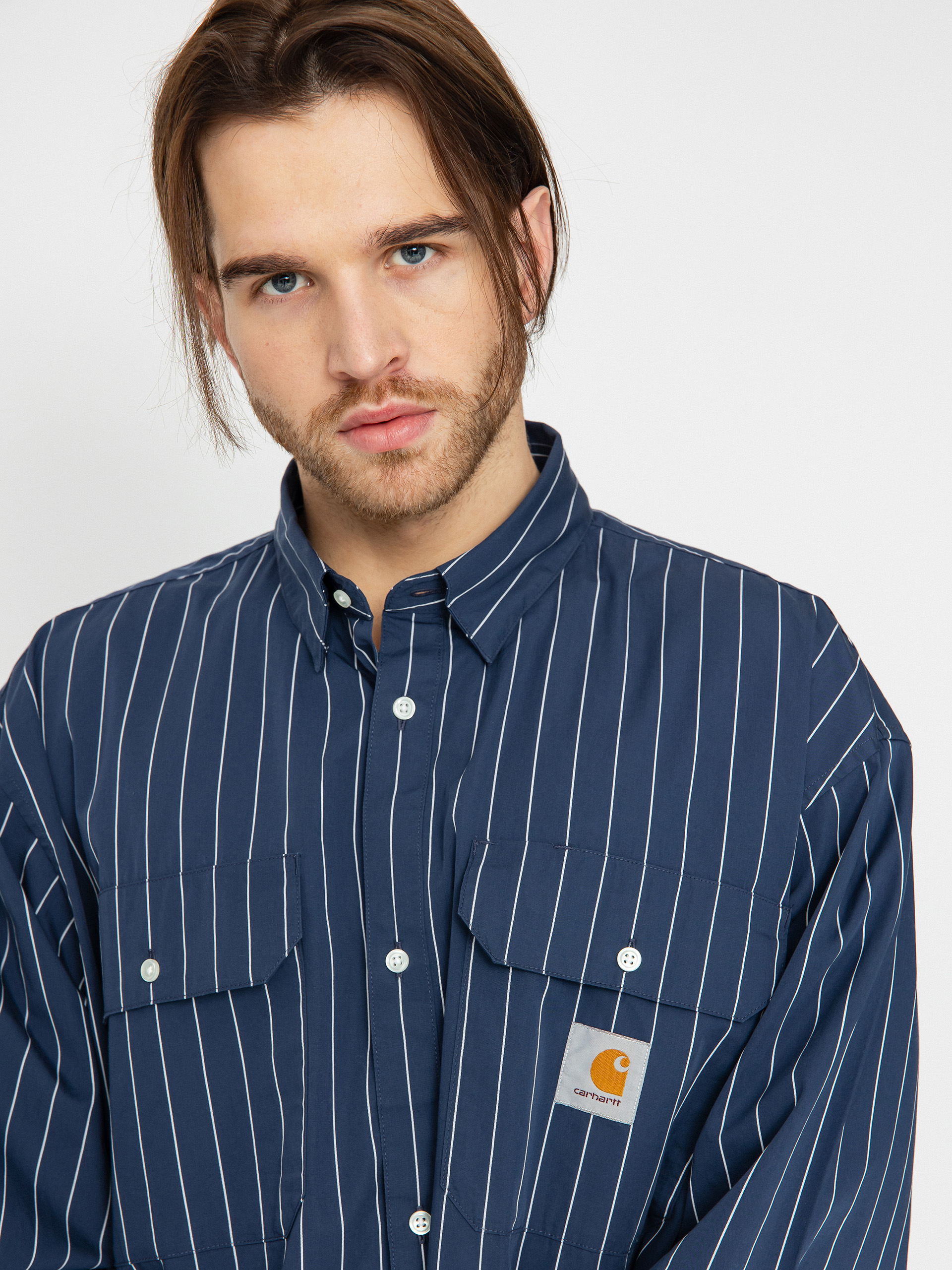 Carhartt WIP Orlean Shirt (orlean stripe/blue/white)