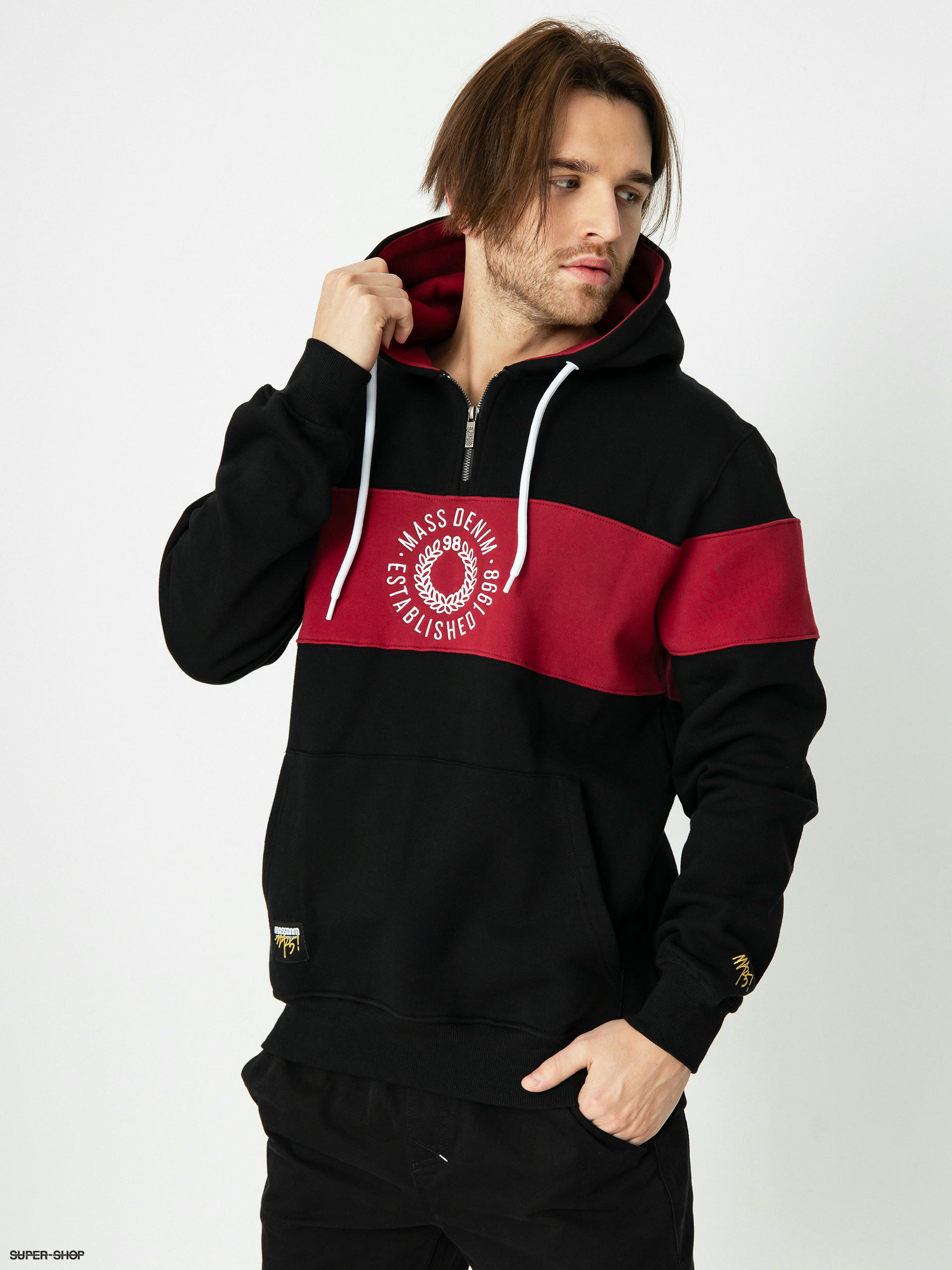 Black and clearance red vans hoodie