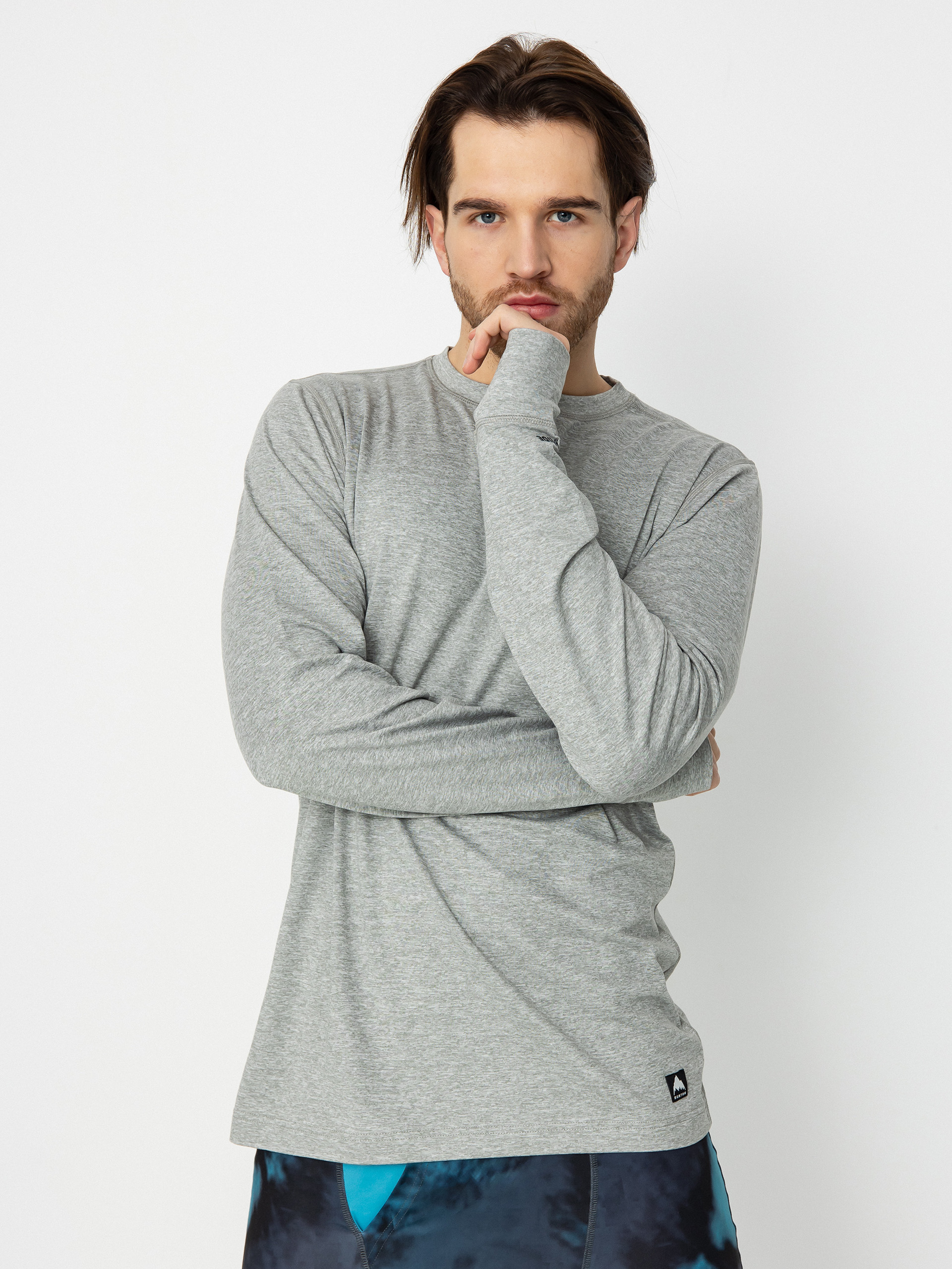 Mens Burton Midweight Base Layer Longsleeve (gray heather)