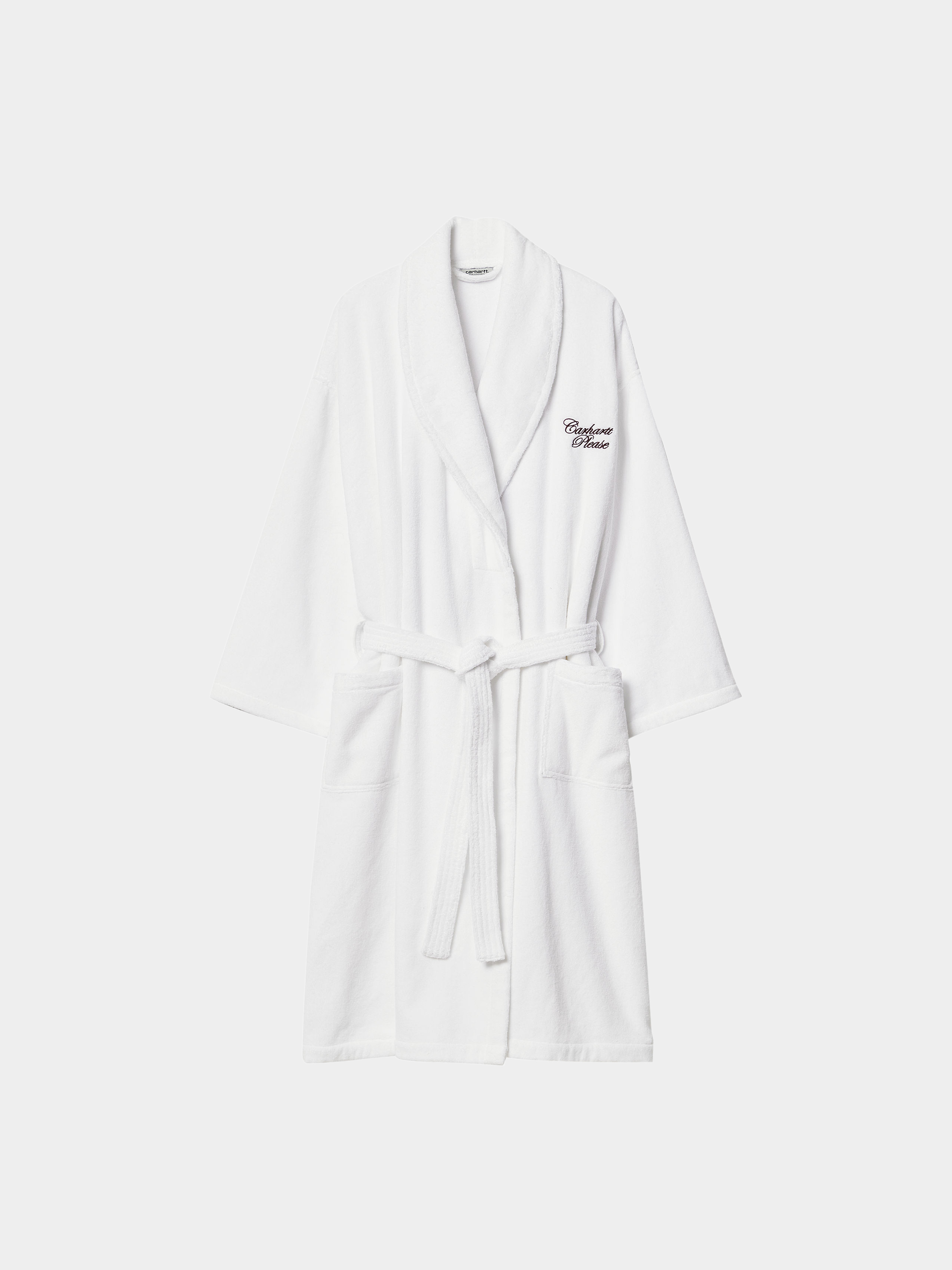 Carhartt WIP Szlafrok Please Bathrobe Longboard (white/bordeaux)