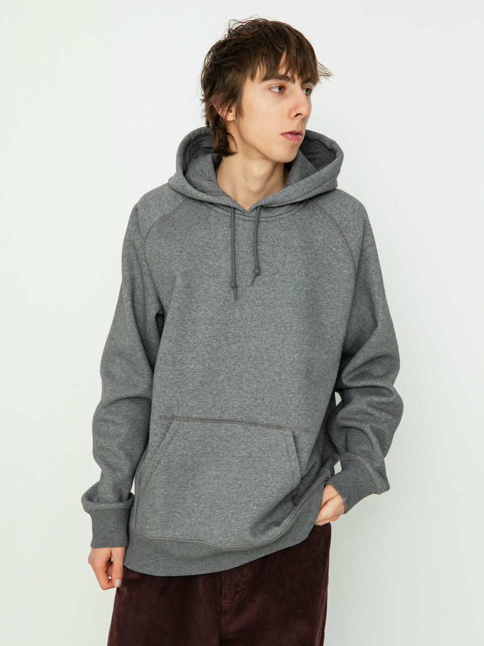 Carhartt WIP Chase HD Hoodie (dark grey heather/gold)