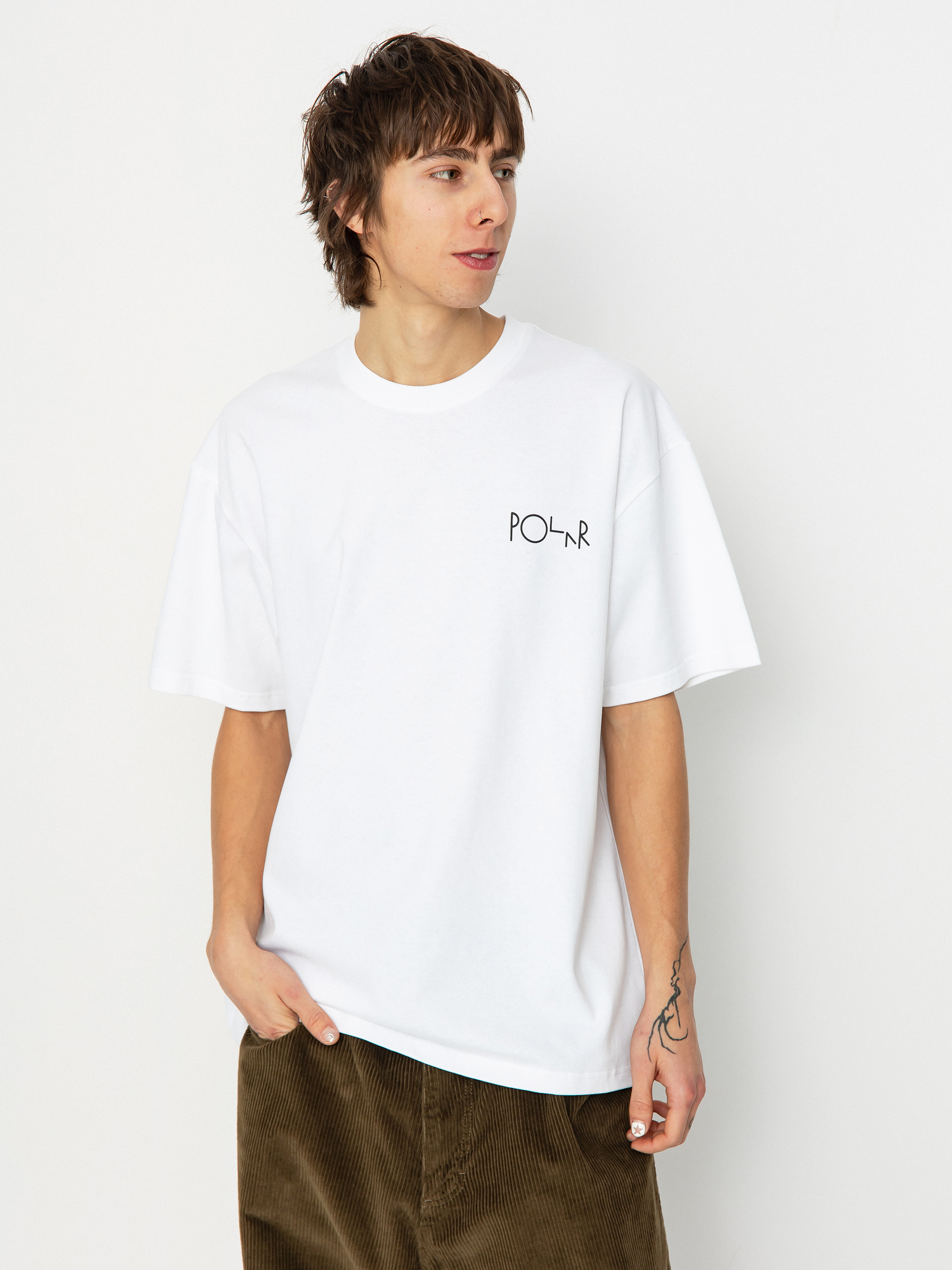 Polar Skate Fill Logo T-Shirt (white)