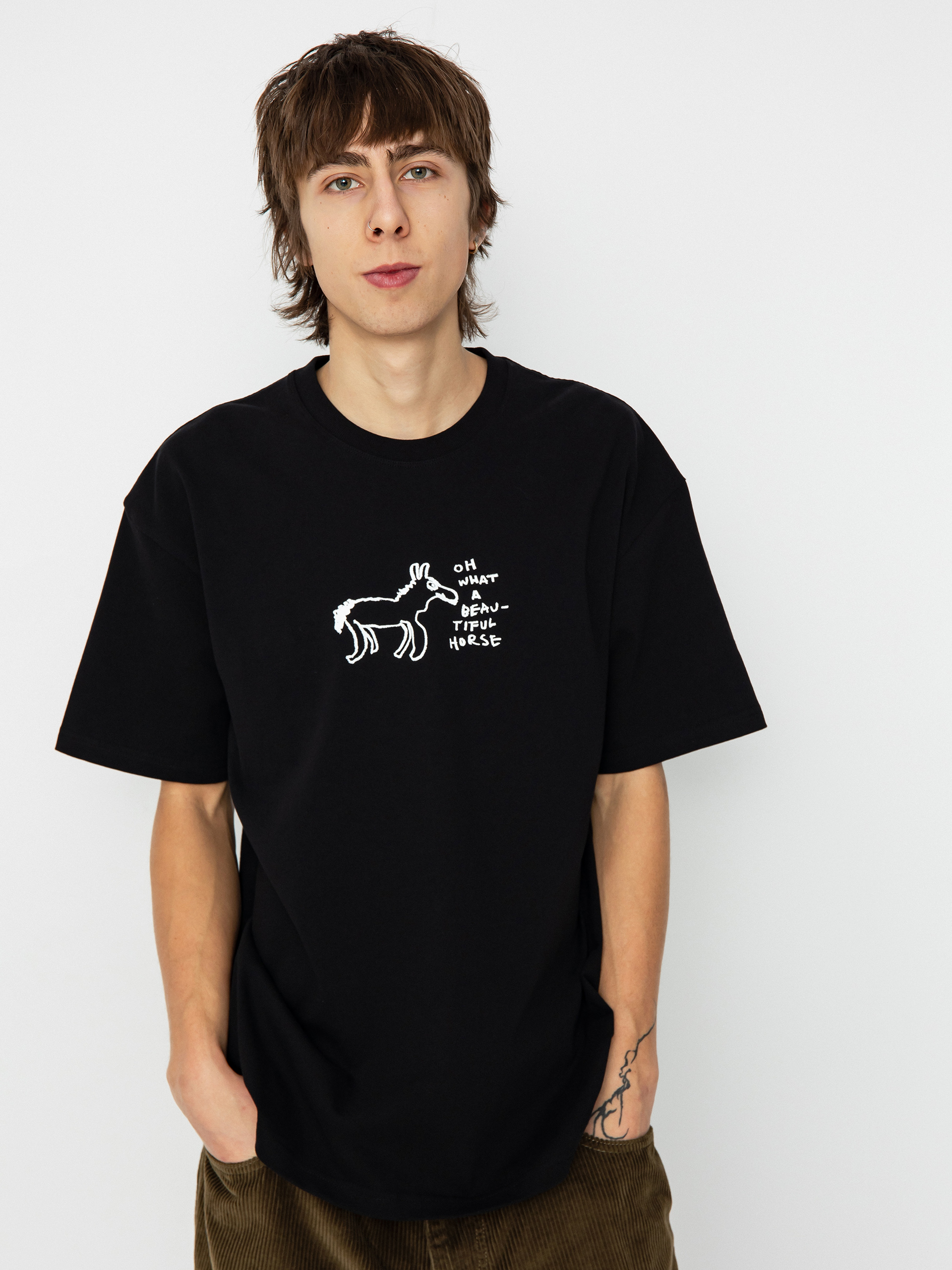 Polar Skate Beautiful Horses T-shirt (black)