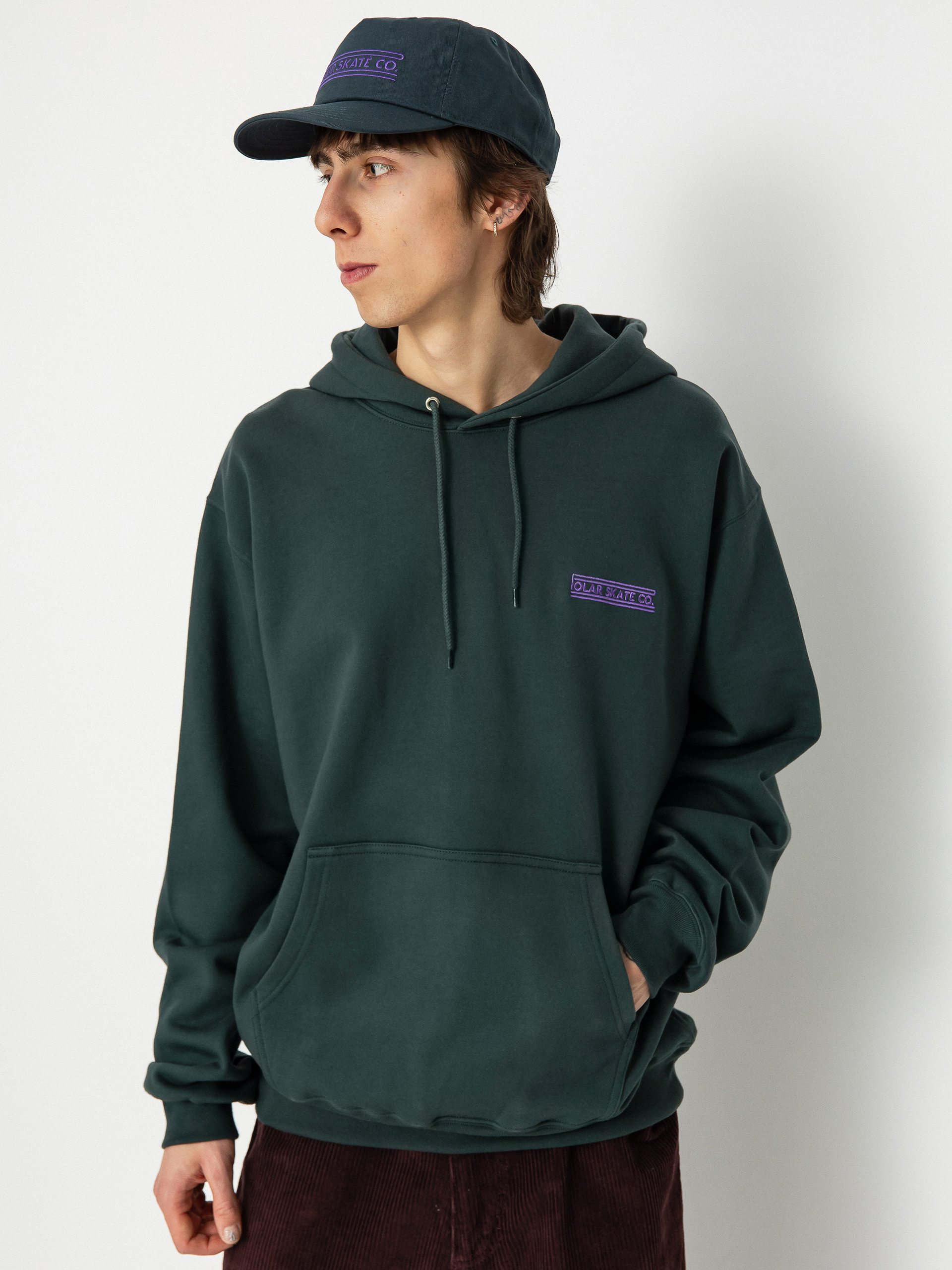 Polar Skate Stretch Logo Dave HD Hoodie (dark teal)