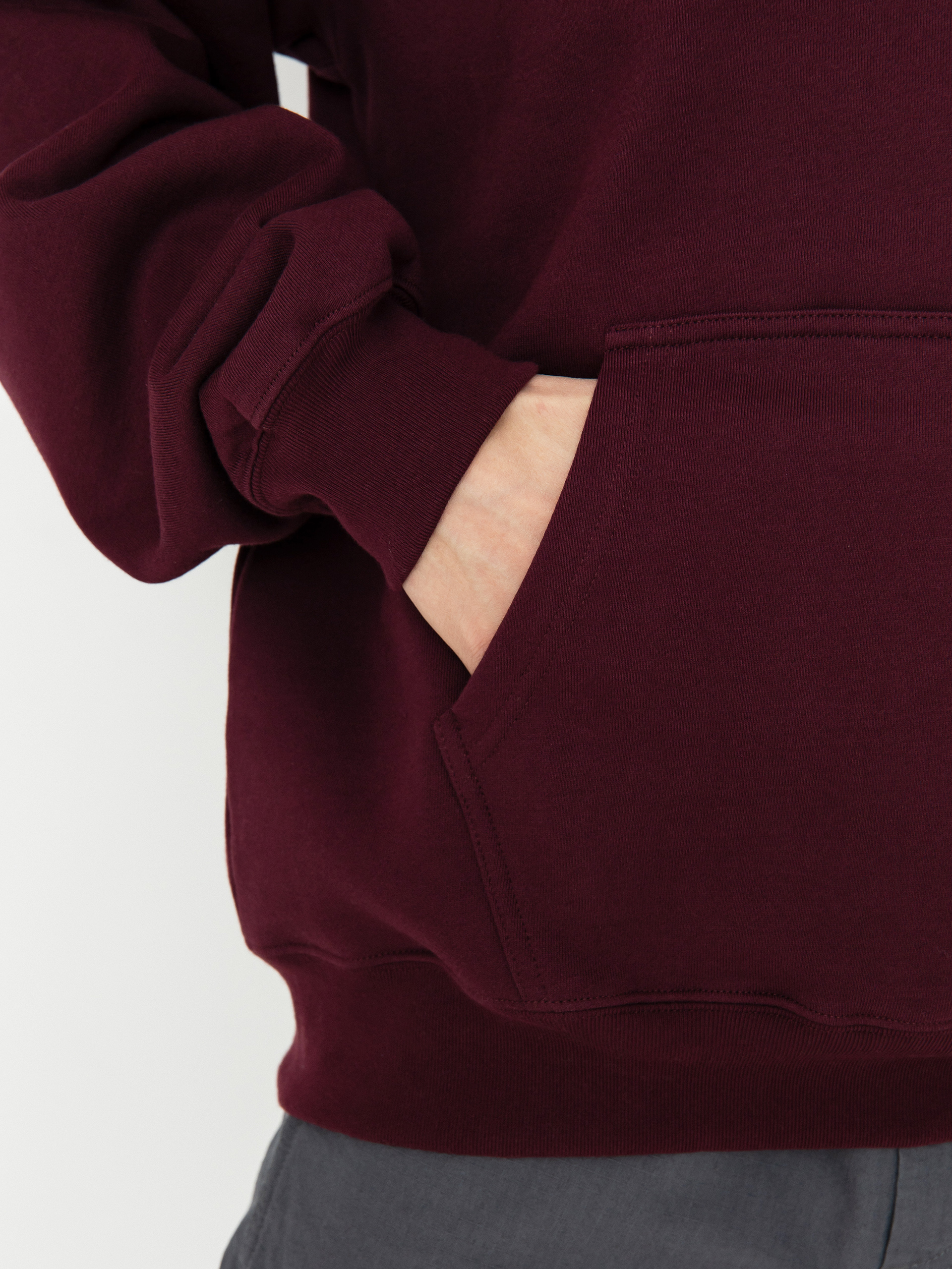 Polar Skate Stretch Logo Dave HD Hoodie (dark wine)