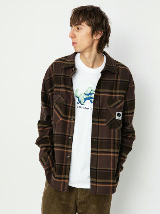 Polar Skate Mike Flannel Shirt (brown/mauve)