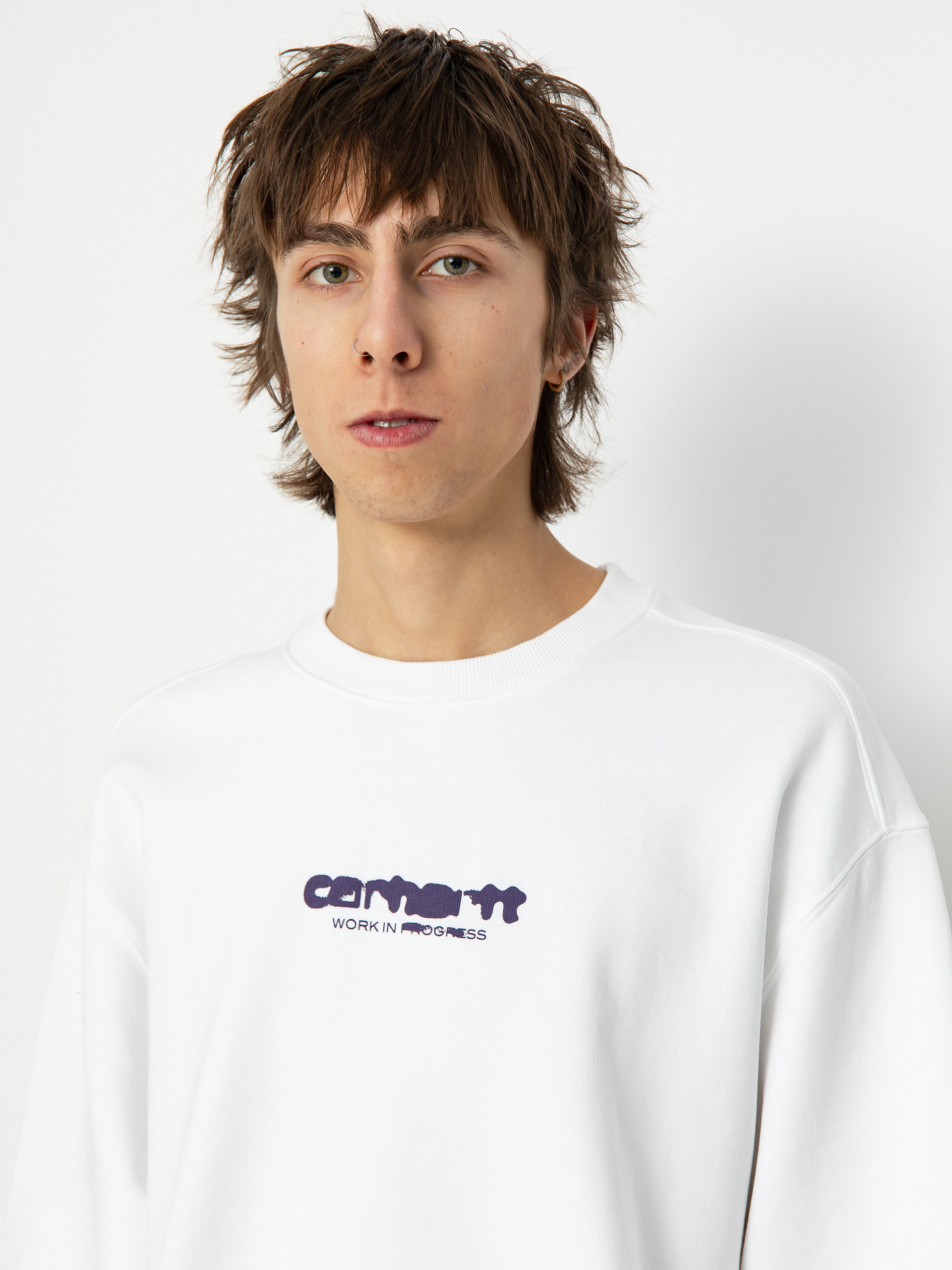 Carhartt WIP Ink Bleed Sweatshirt (white/tyrian)