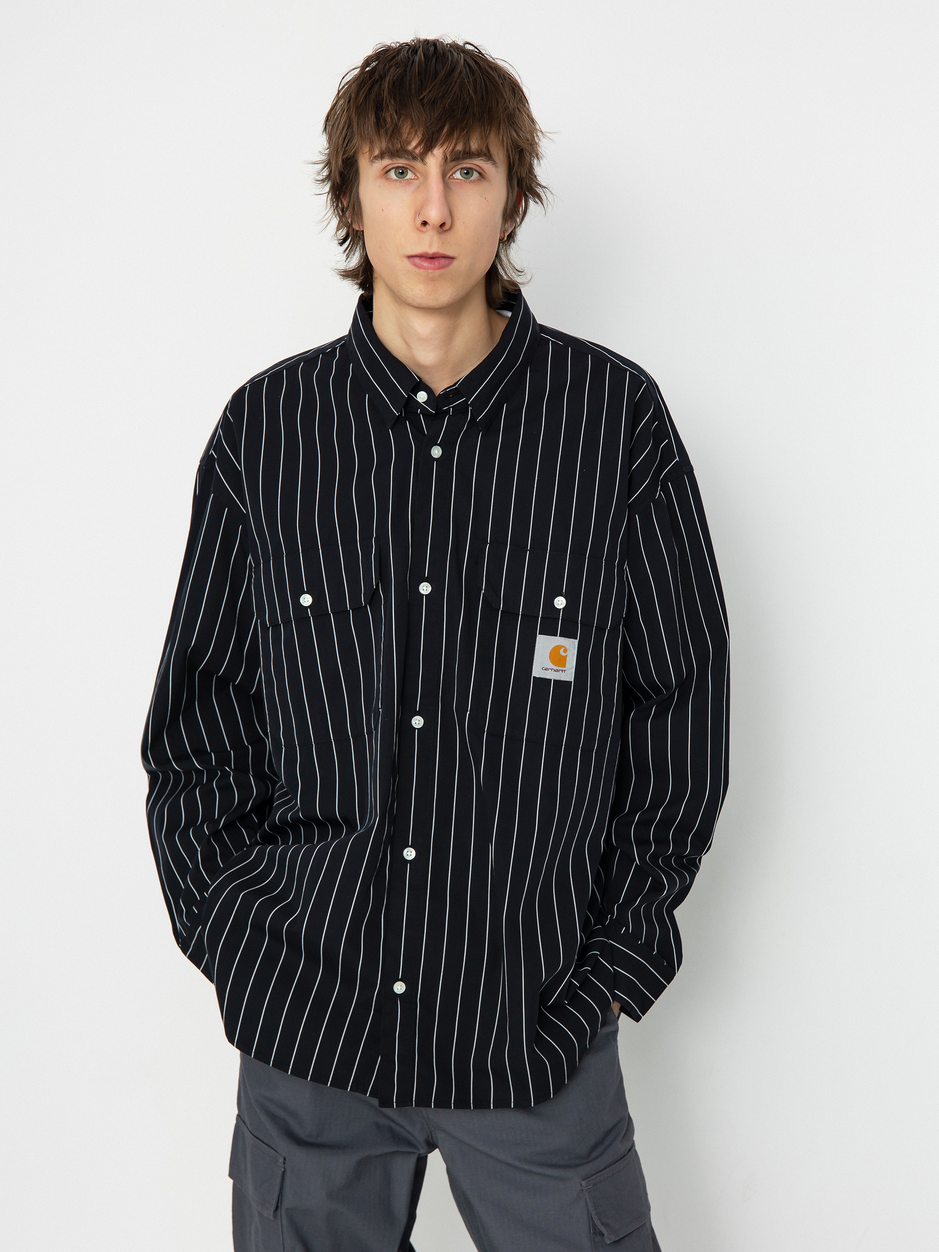 Carhartt WIP Orlean Hemd (orlean stripe/black/white)