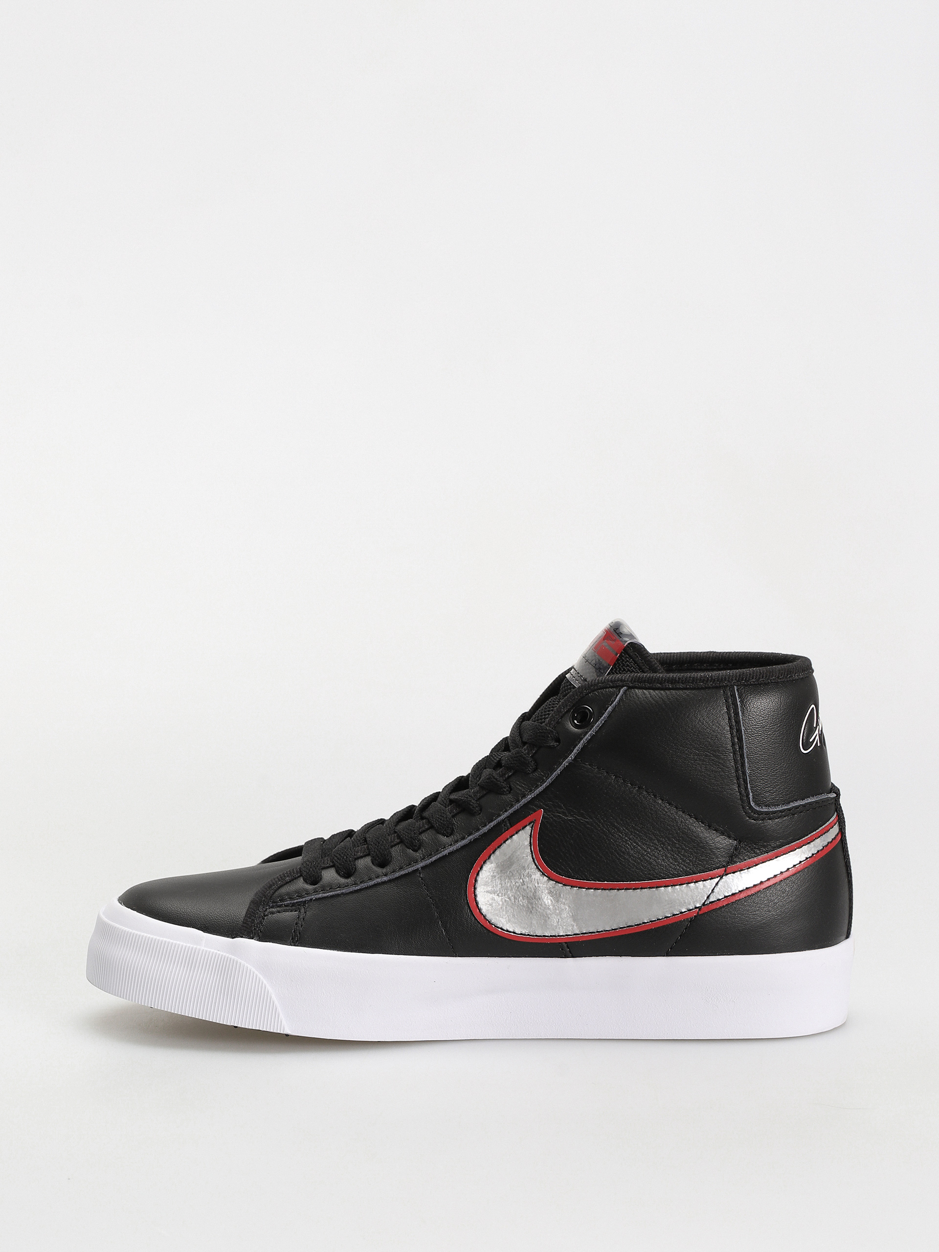Nike SB Zoom Blazer Mid Pro GT Shoes (black/metallic silver university red)