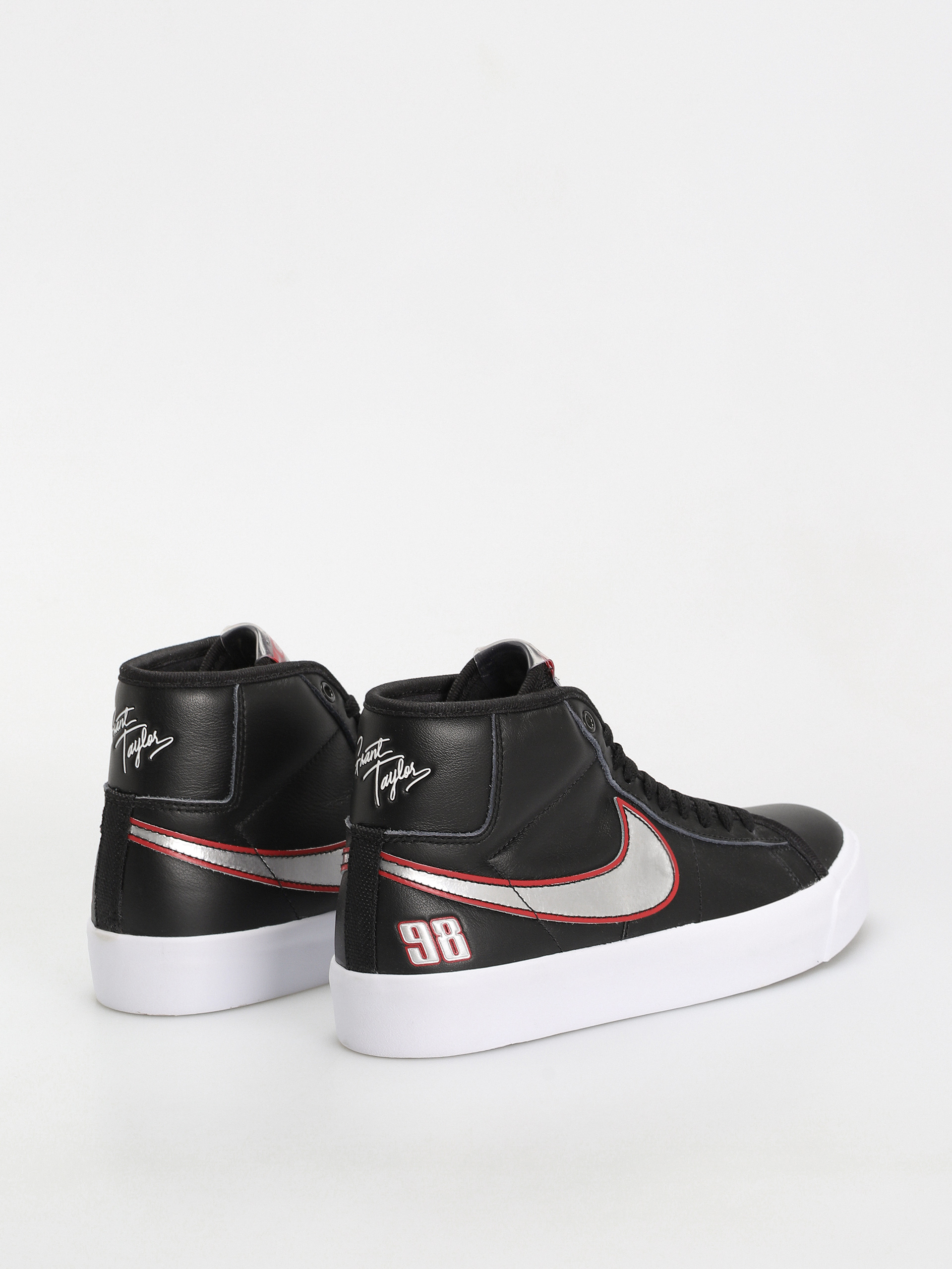 Nike SB Zoom Blazer Mid Pro GT Shoes (black/metallic silver university red)