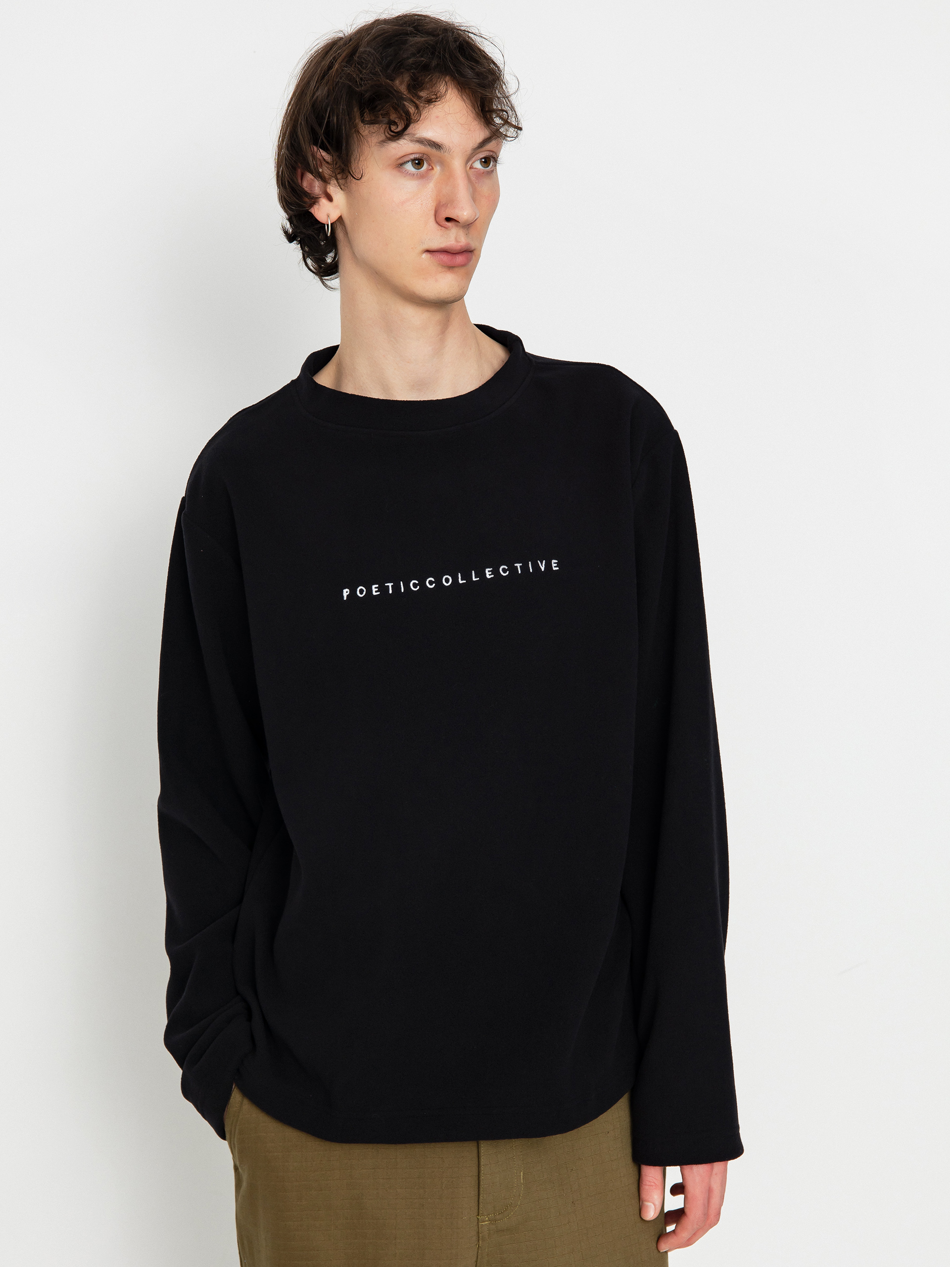 Poetic Collective Fleece Crew Sweatshirt (black)