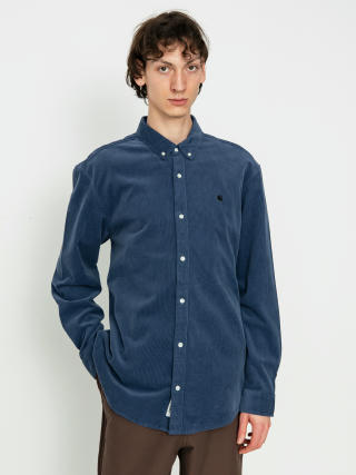 Carhartt WIP Madison Fine Cord Shirt (hudson blue/black)
