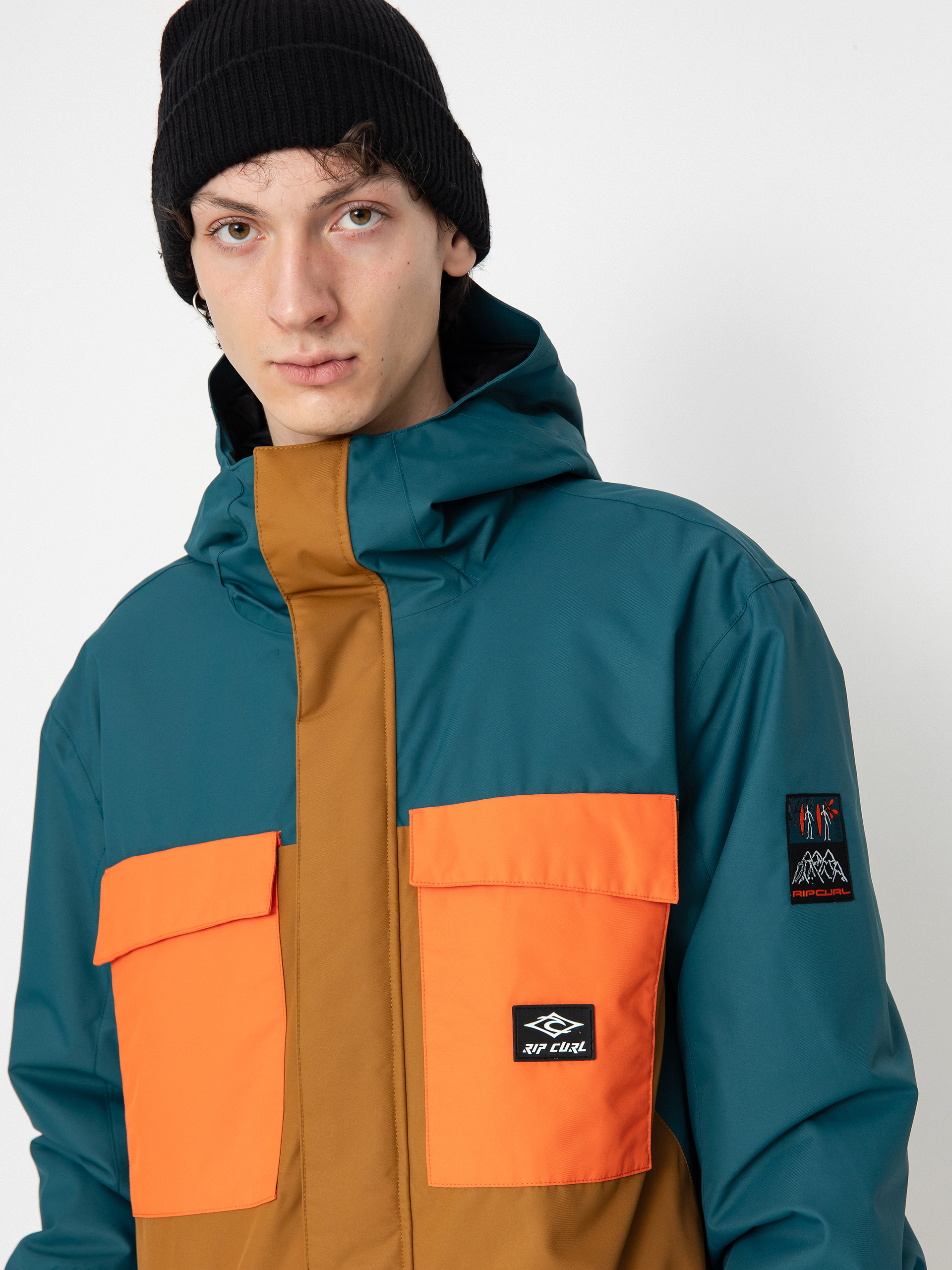 Mens Rip Curl Pinnacle Snowboard jacket (blue green)