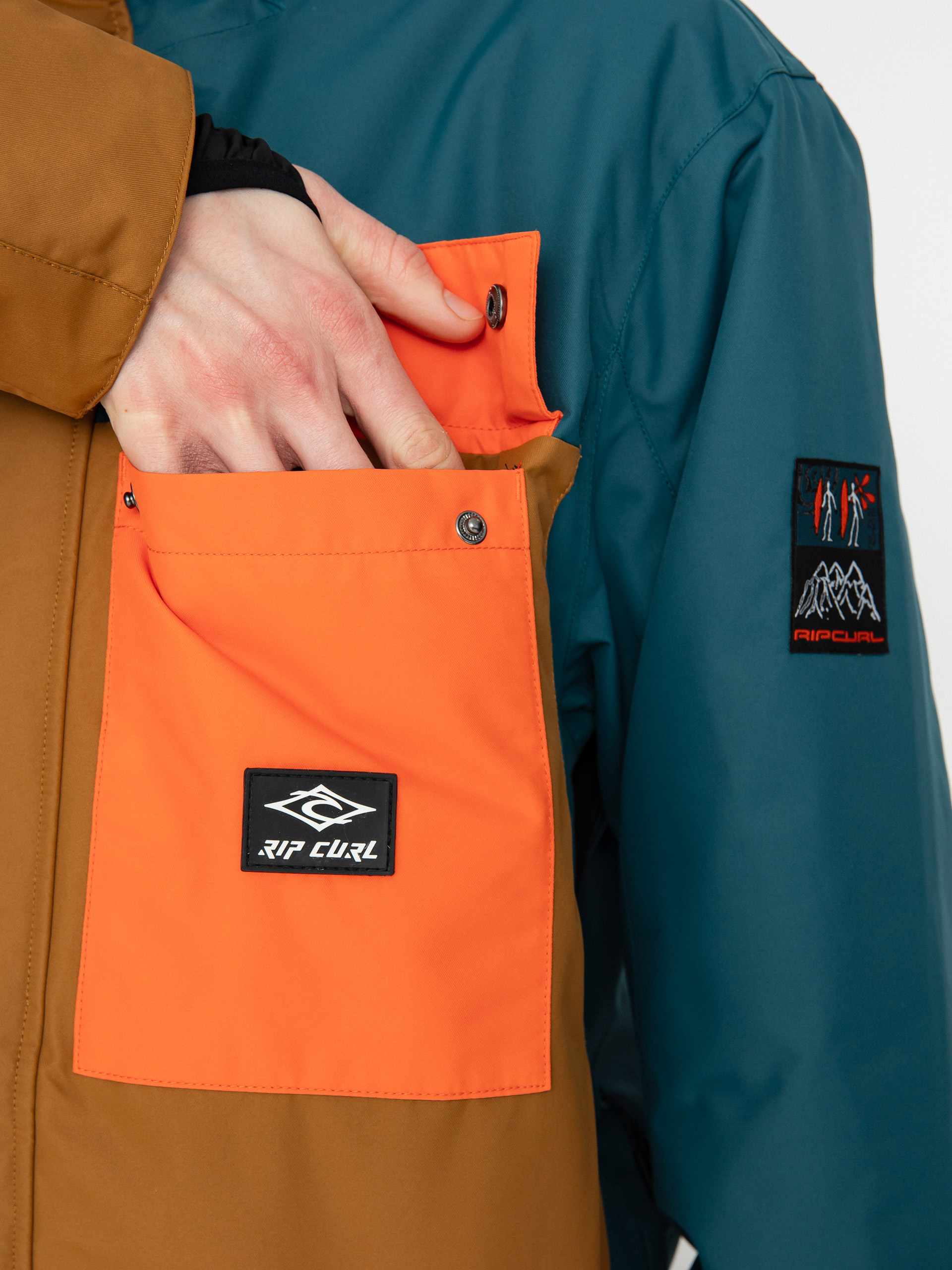 Herren Rip Curl Pinnacle Snowboardjacke (blue green)