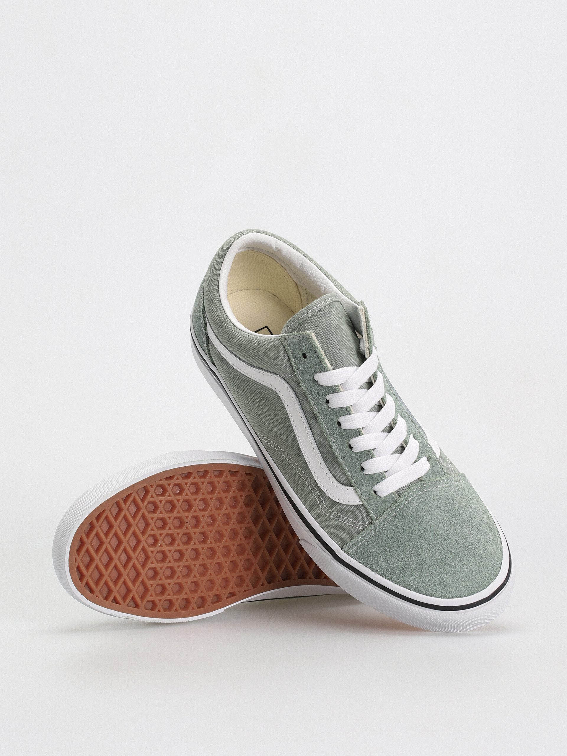 Vans Old Skool Shoes (color theory iceberg green)