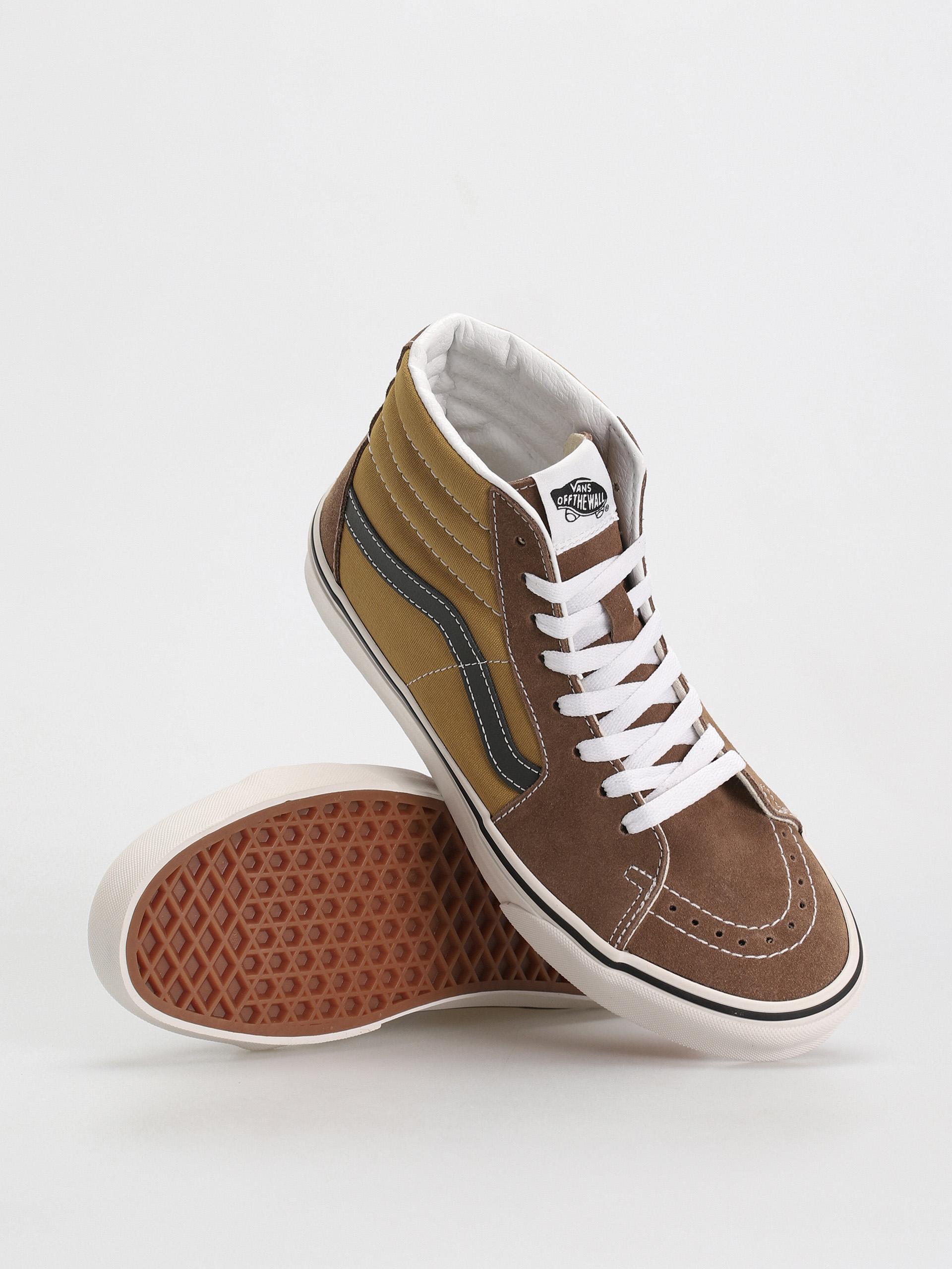 Vans Sk8 Hi Schuhe (canvas/suede pop brown/multi)