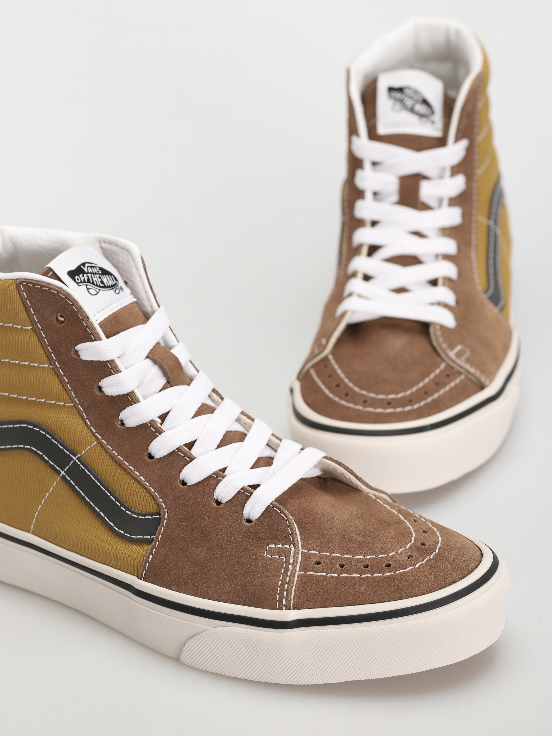 Vans Sk8 Hi Schuhe (canvas/suede pop brown/multi)