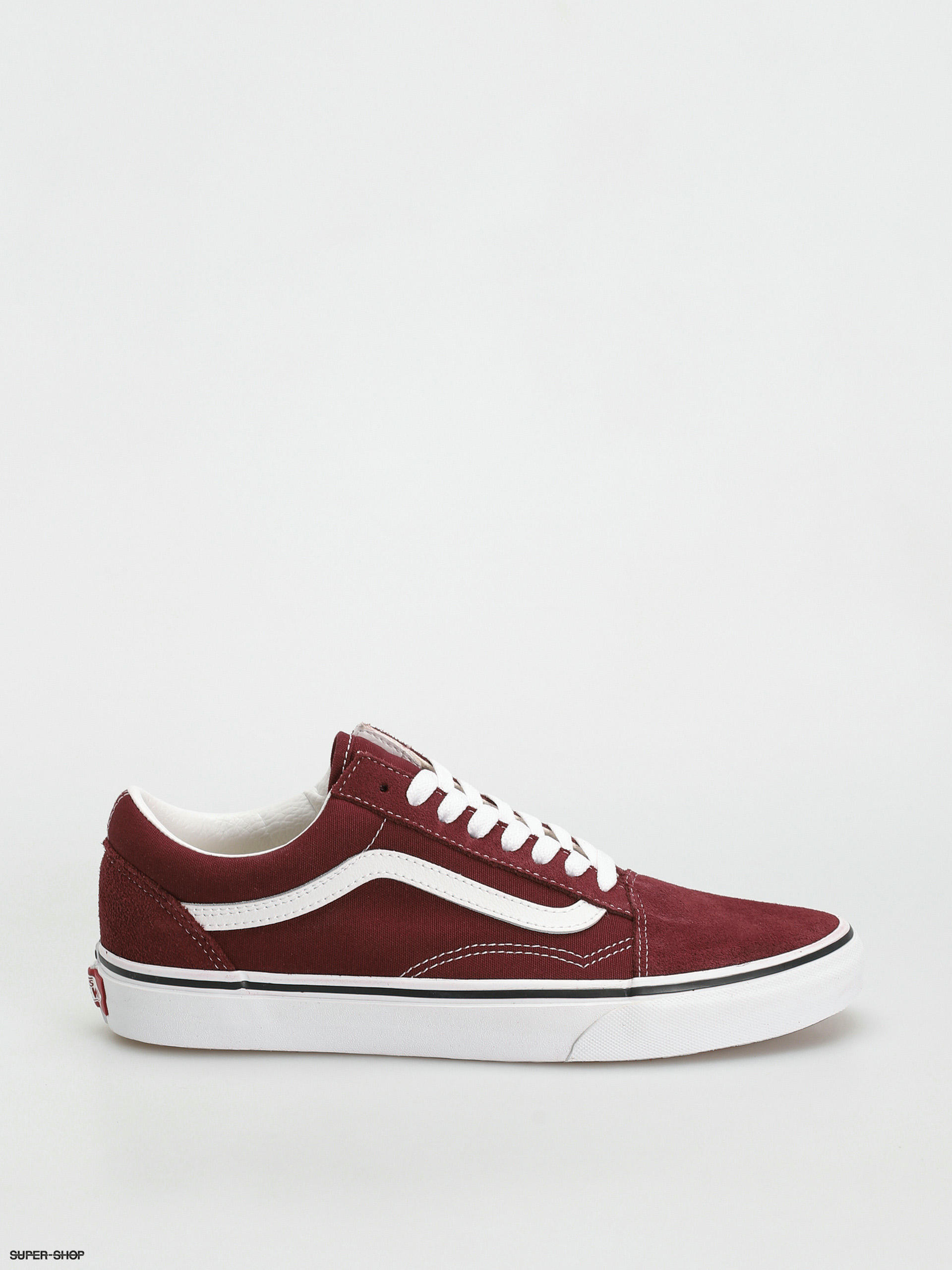 Burgundy and hot sale white vans