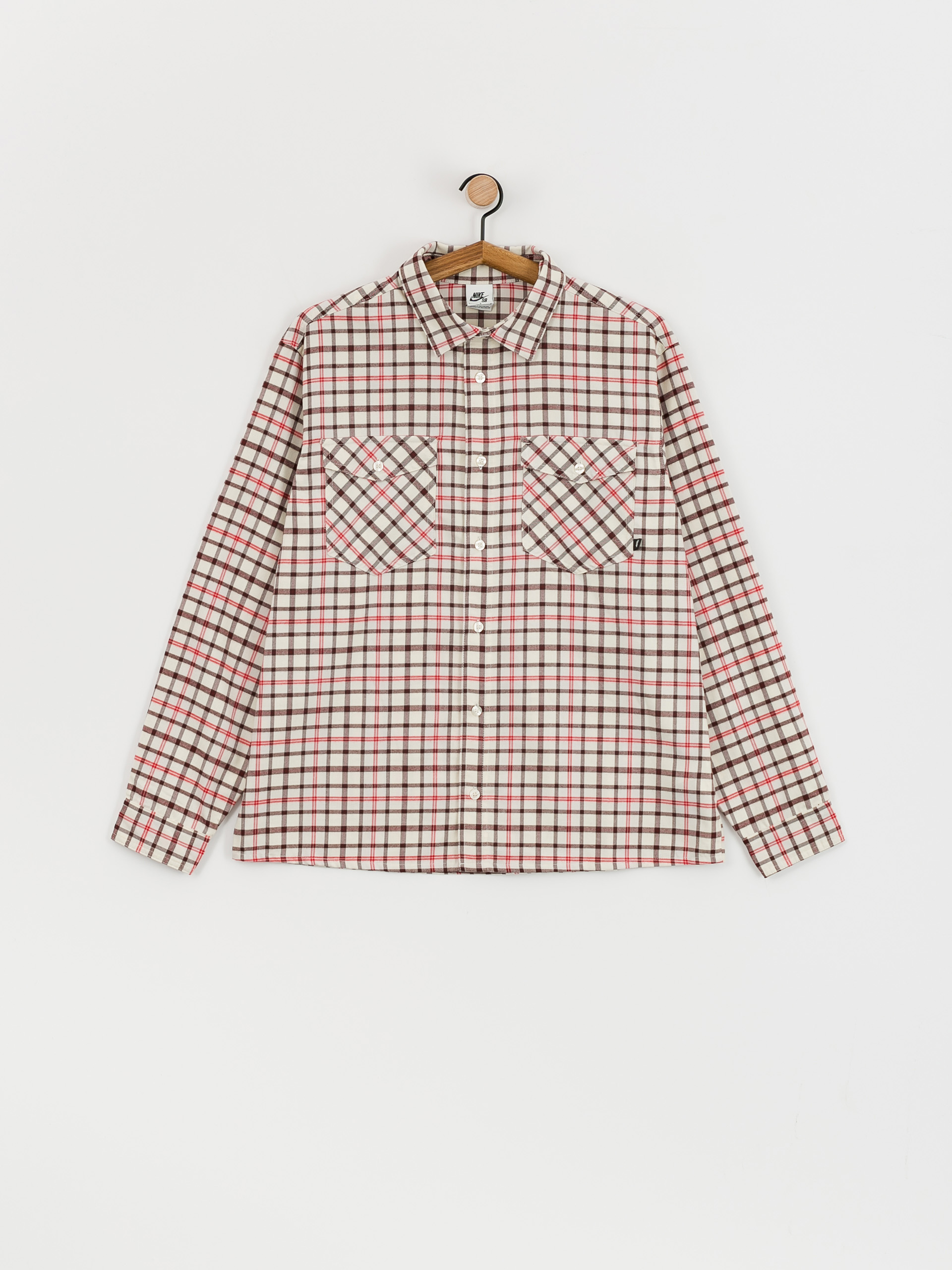 Nike SB Flannel Button Up Shirt (coconut milk/light bone)
