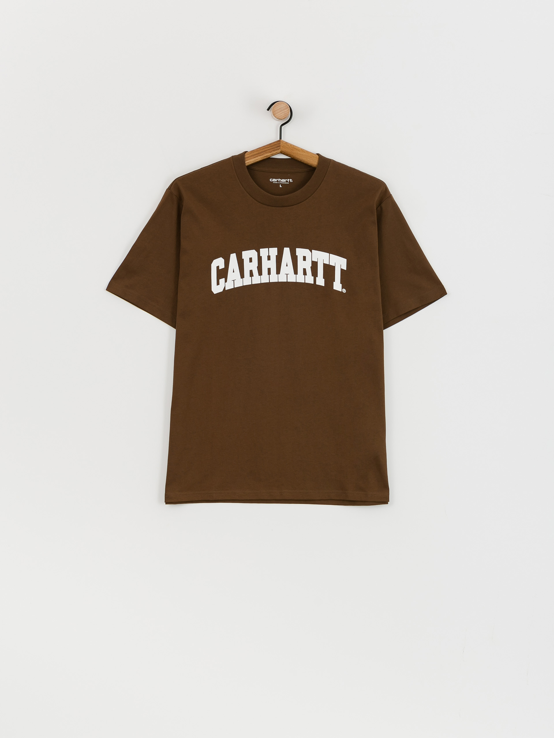 Carhartt WIP University T-shirt - brown (lumber/white)
