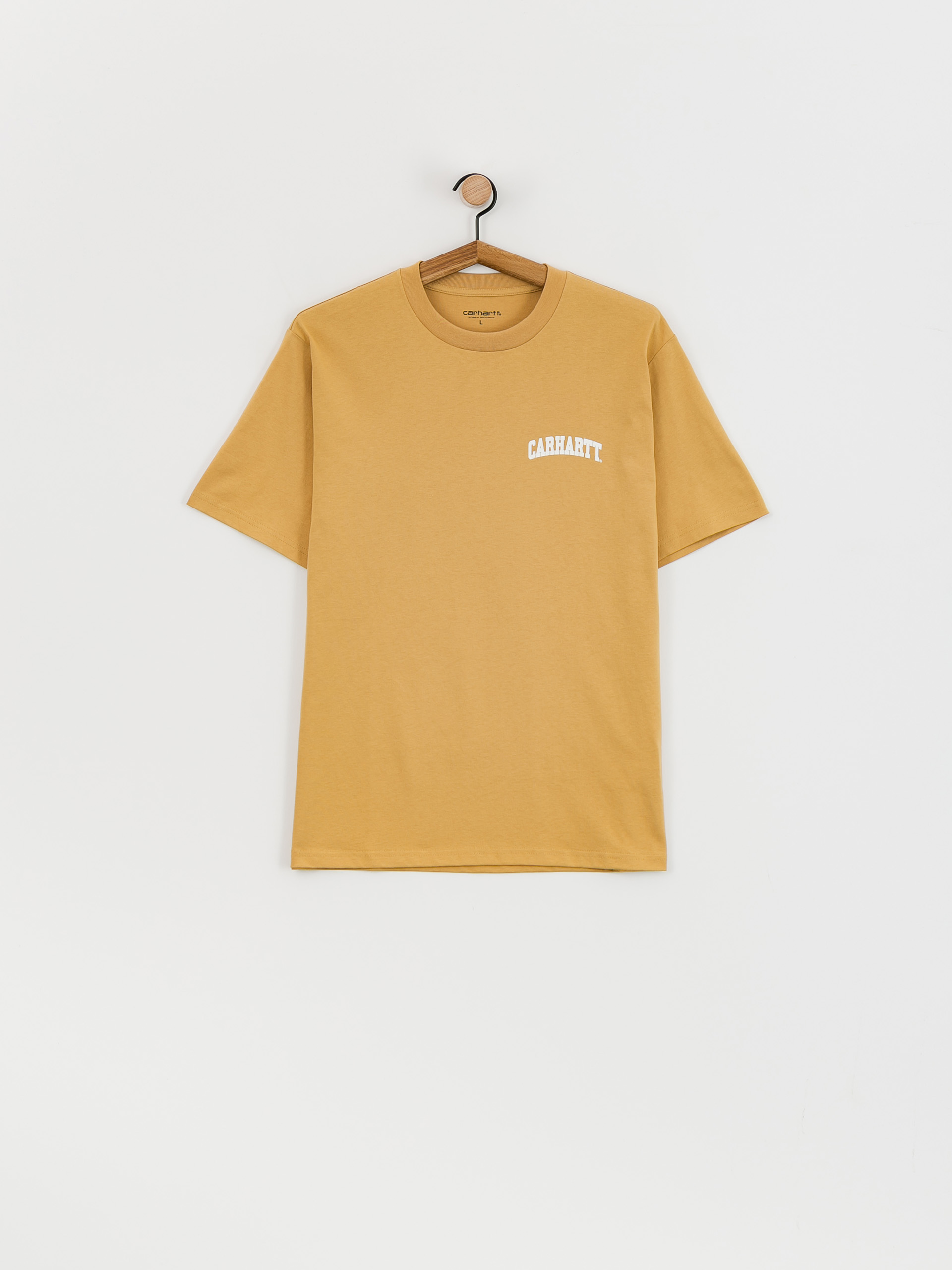 Carhartt WIP University Script T-shirt (bourbon/white)