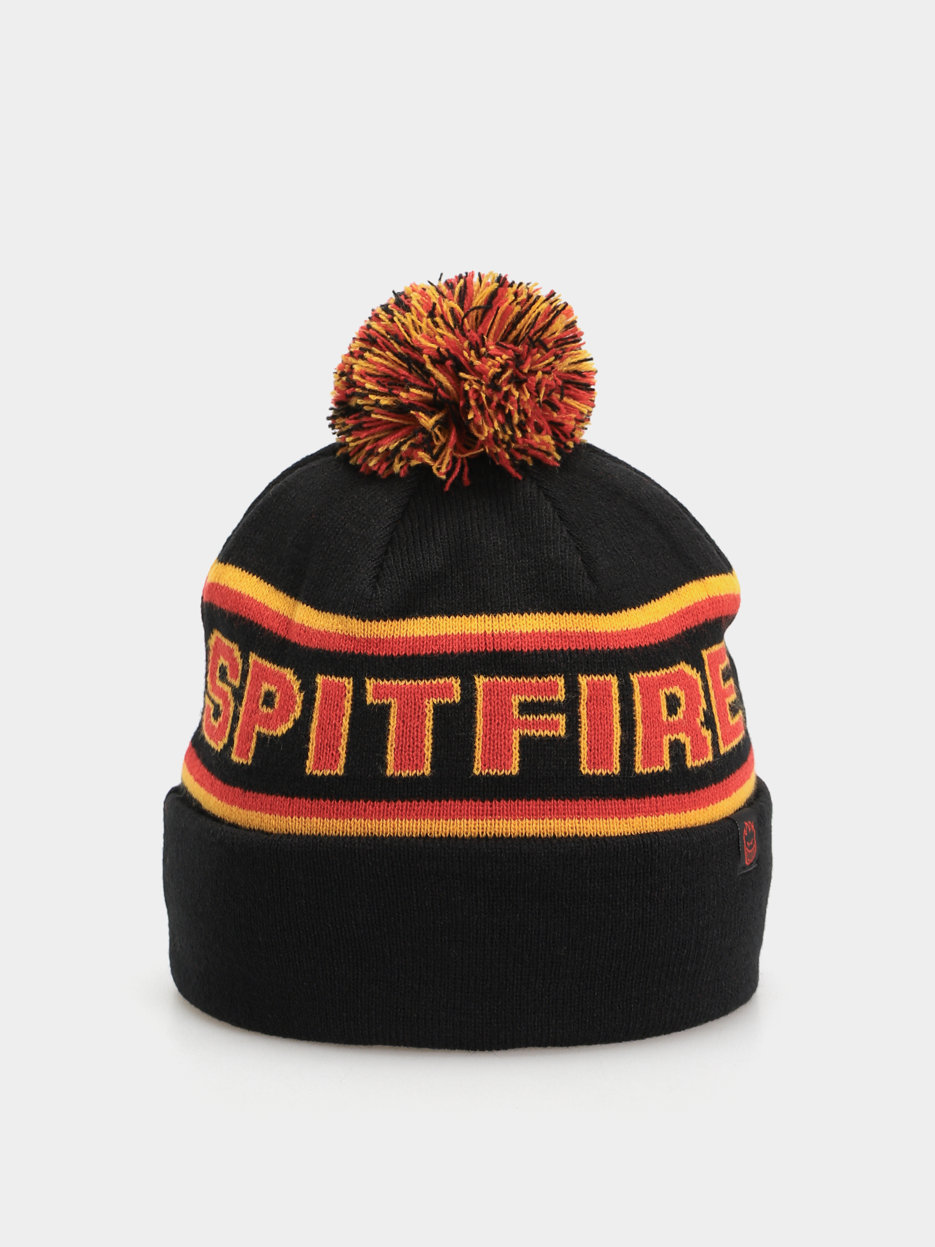 Spitfire Classic 87 Fill Pom Beanie (black/red)