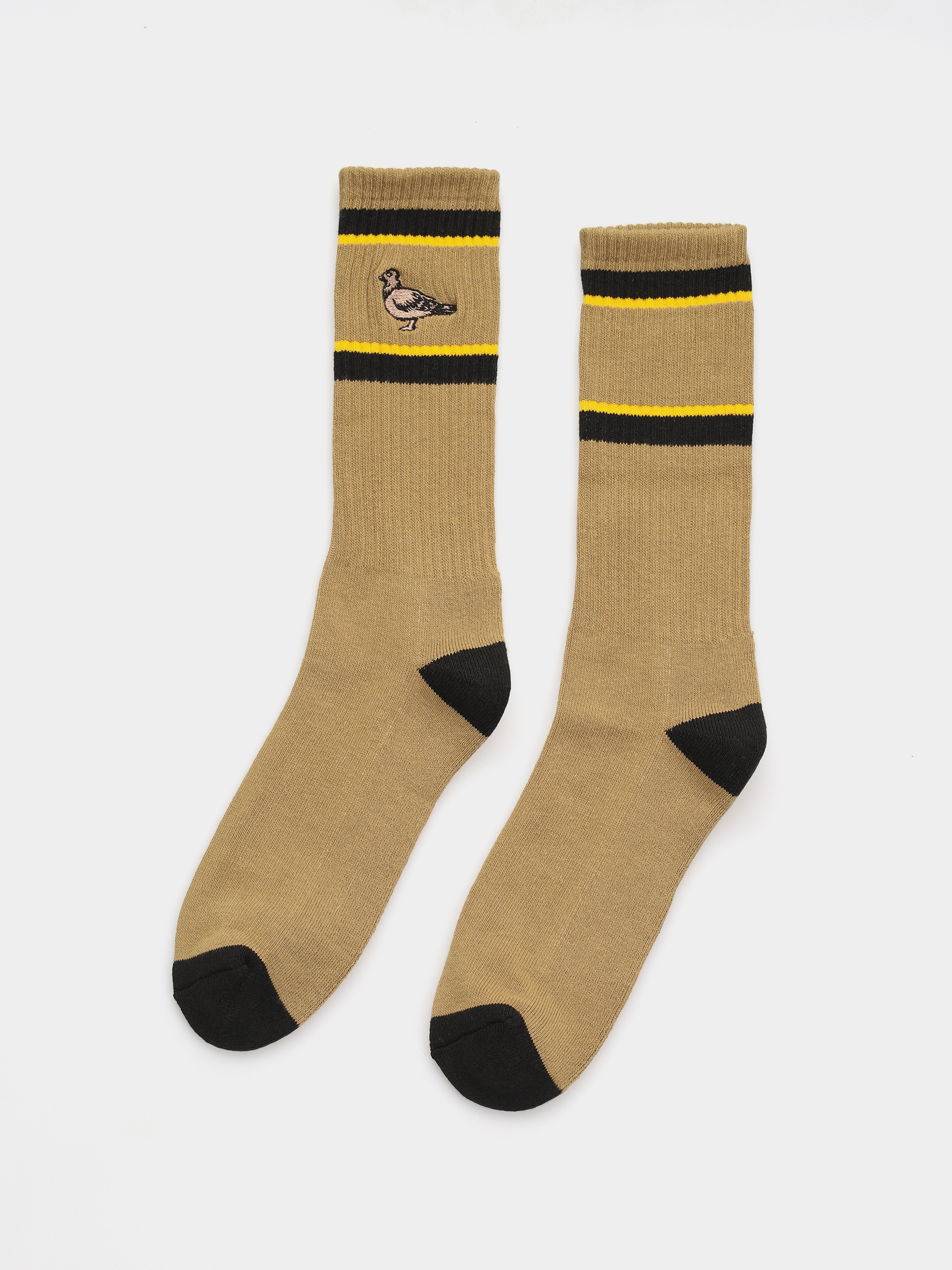 Antihero Basic Pigeon Emb Socks (light khaki)