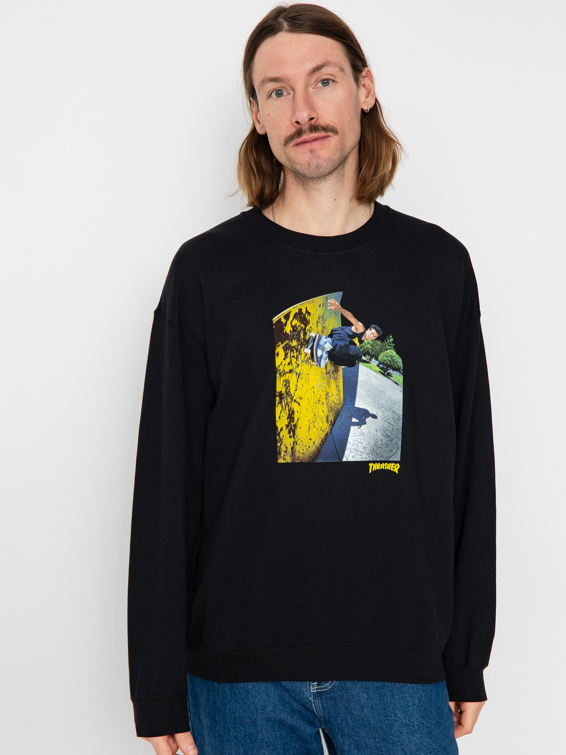 Thrasher Mic E Wallride Sweatshirt (black)