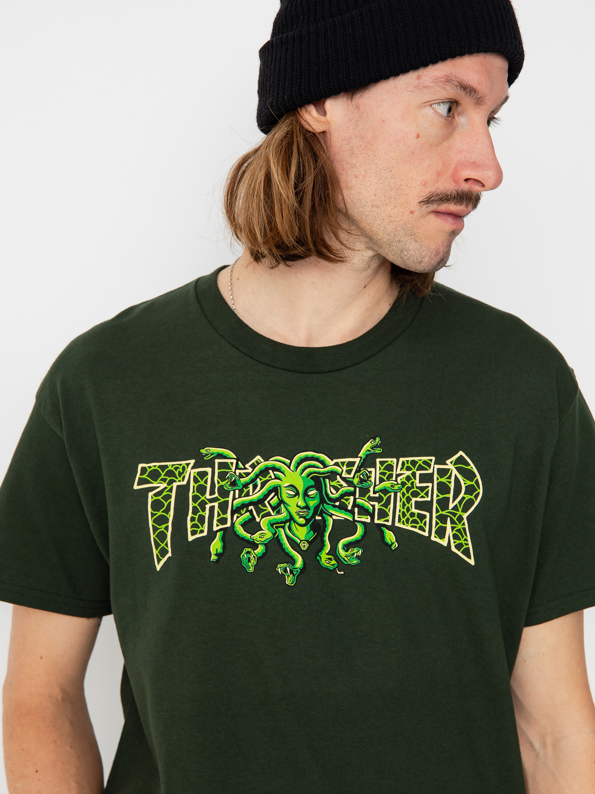 Thrasher Medusa T shirt forest green