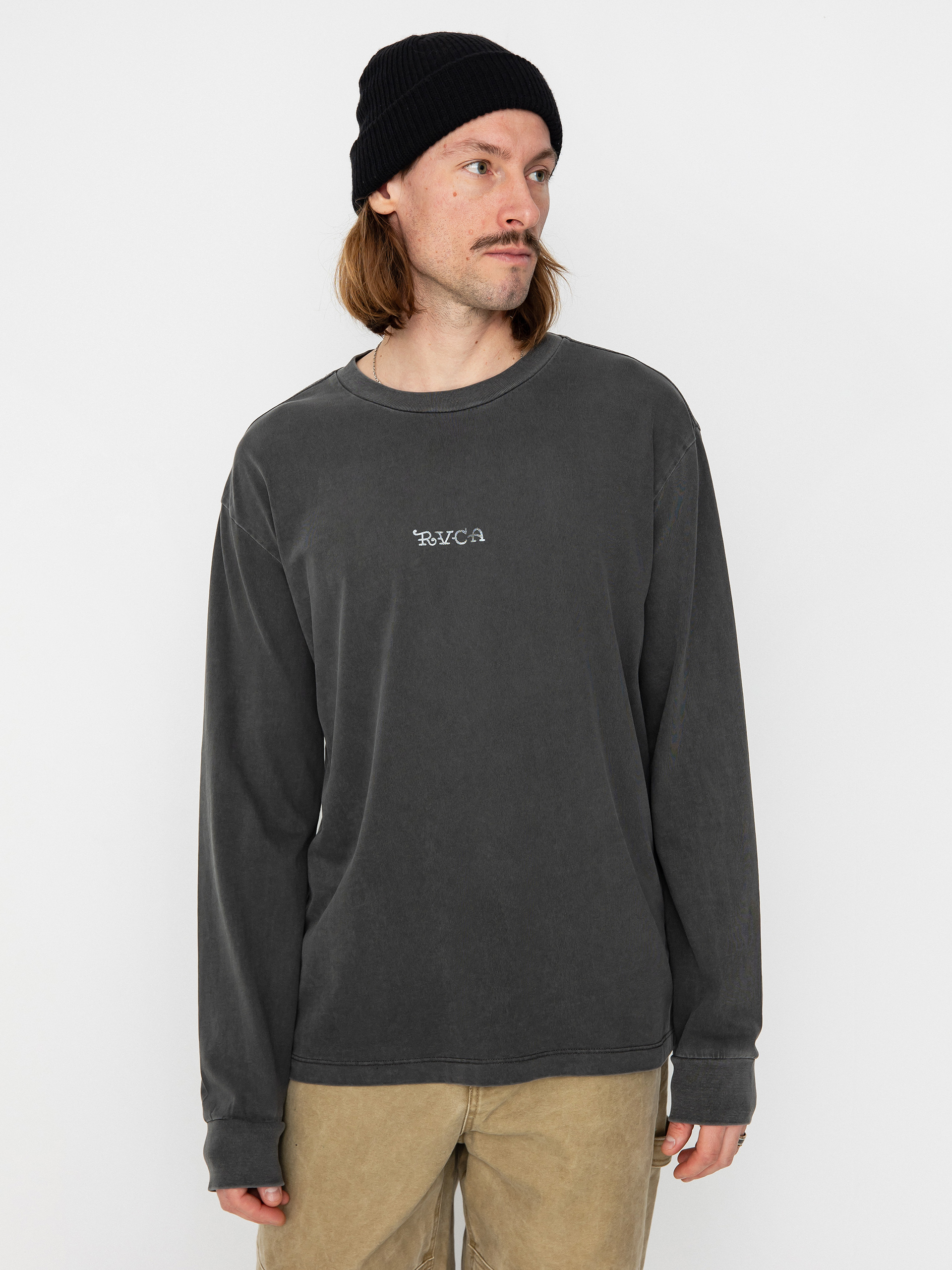 RVCA Krak Panther Longsleeve (washed black)