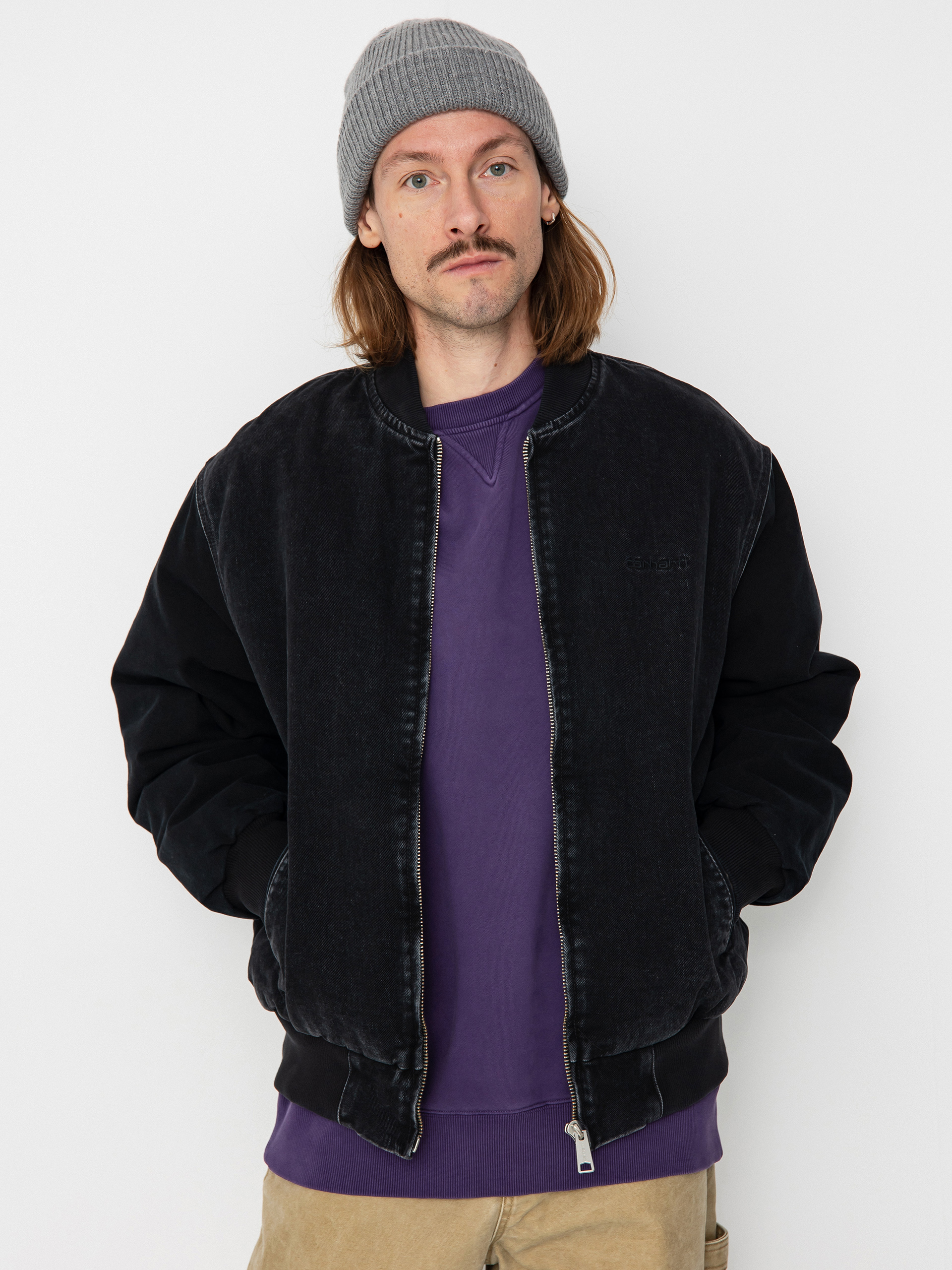 Carhartt WIP Paxon Bomber Jacke (black/black)