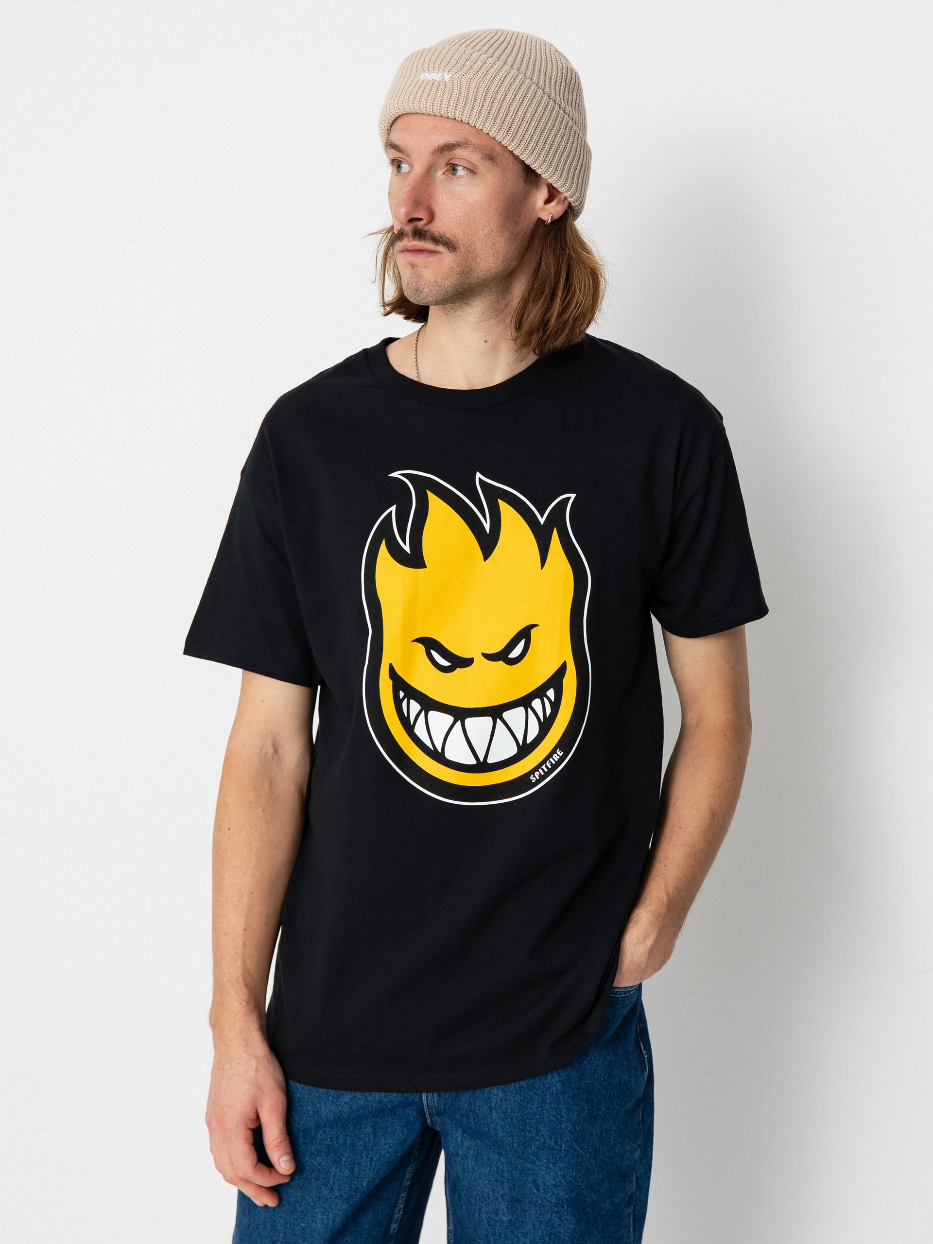 Spitfire Bighead Fill T-shirt (black/gold)