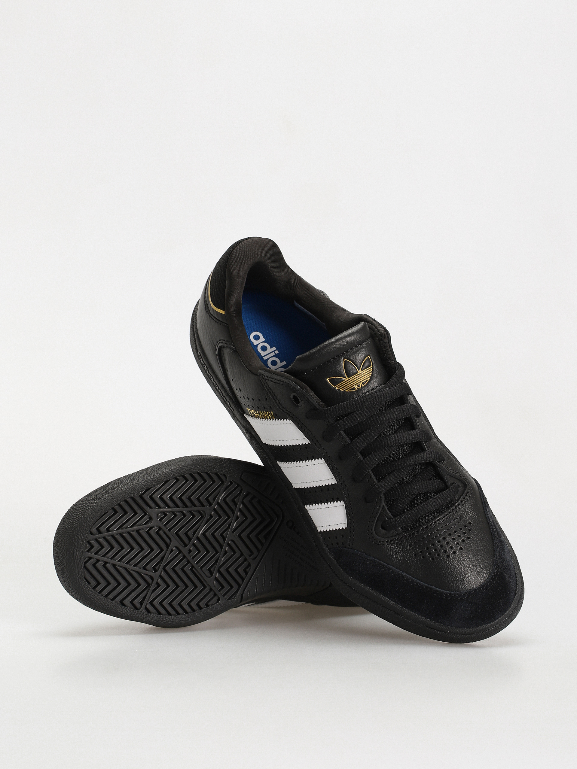 adidas Tyshawn Low Schuhe (cblack/ftwwht/goldmt)