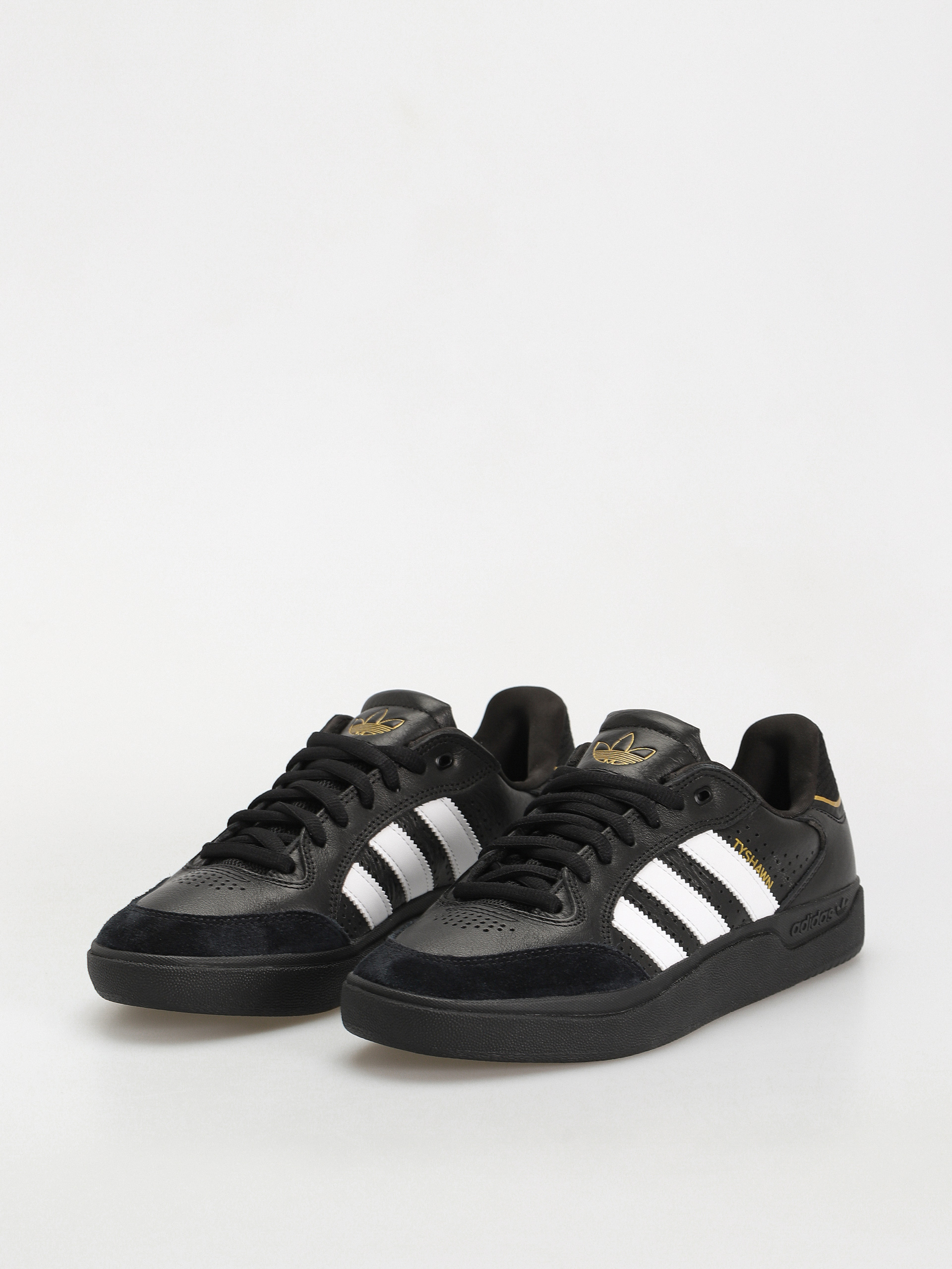 adidas Tyshawn Low Schuhe (cblack/ftwwht/goldmt)