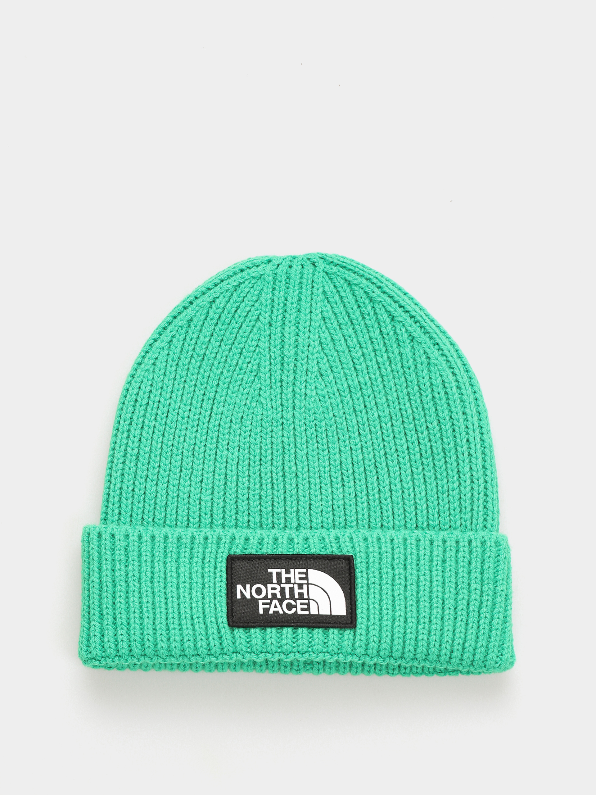 The North Face Tnf Logo Box Cuffed Beanie (optic emerald)