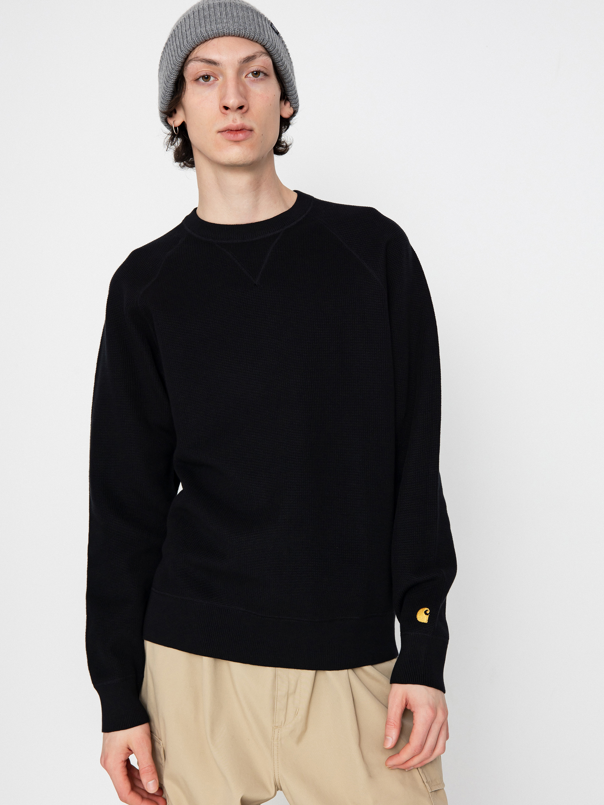 Carhartt WIP Chase Pulli (black/gold)