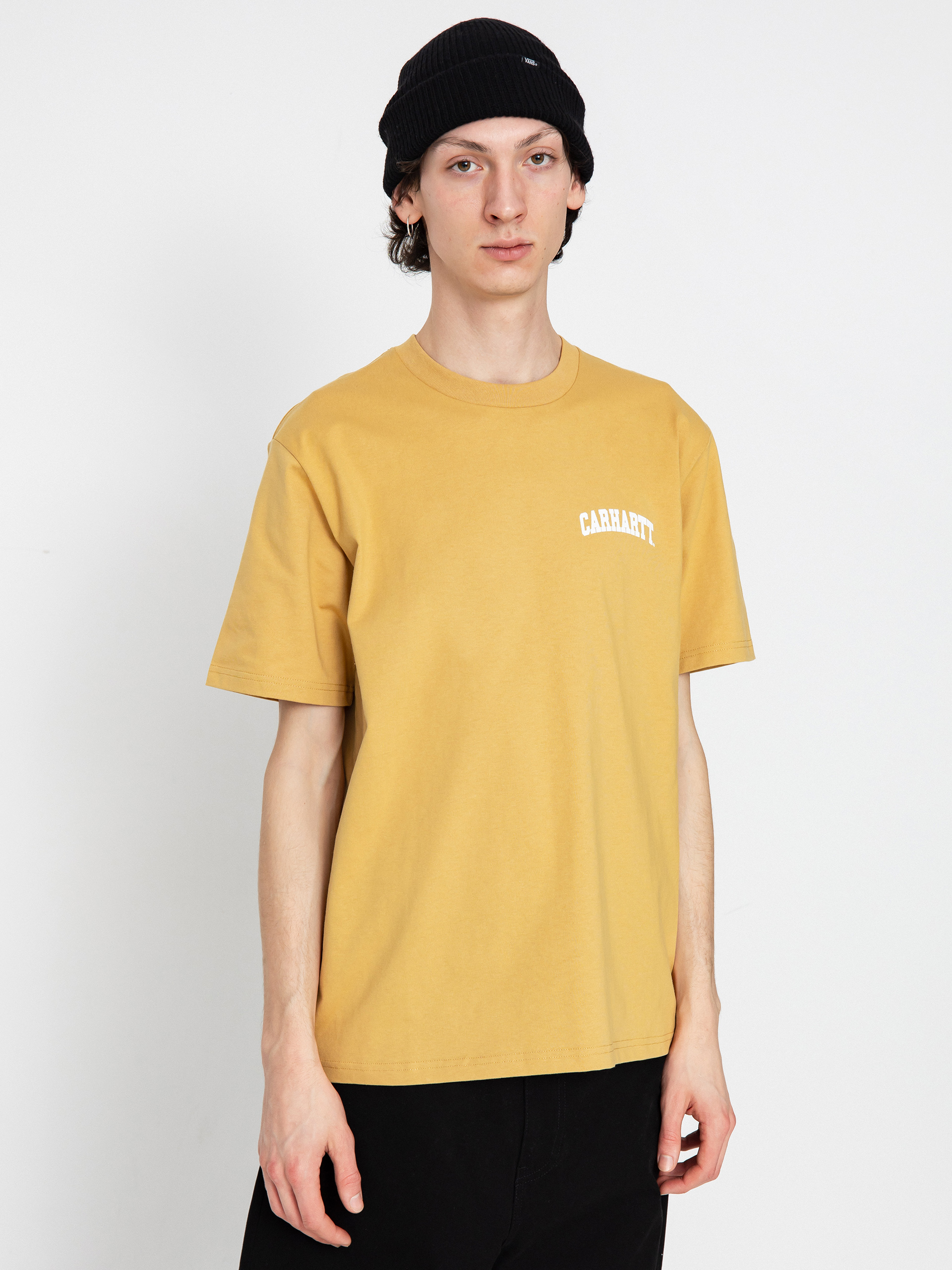 Carhartt WIP University Script T-shirt (bourbon/white)