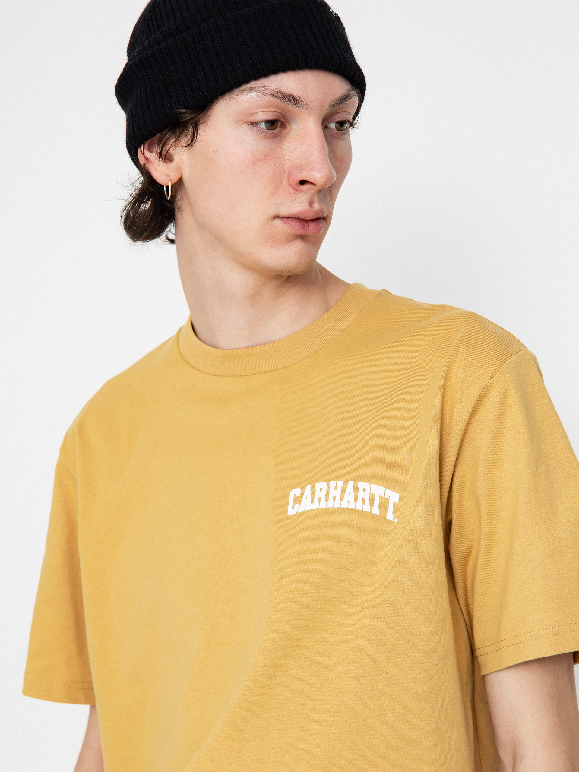Carhartt WIP University Script T-shirt (bourbon/white)