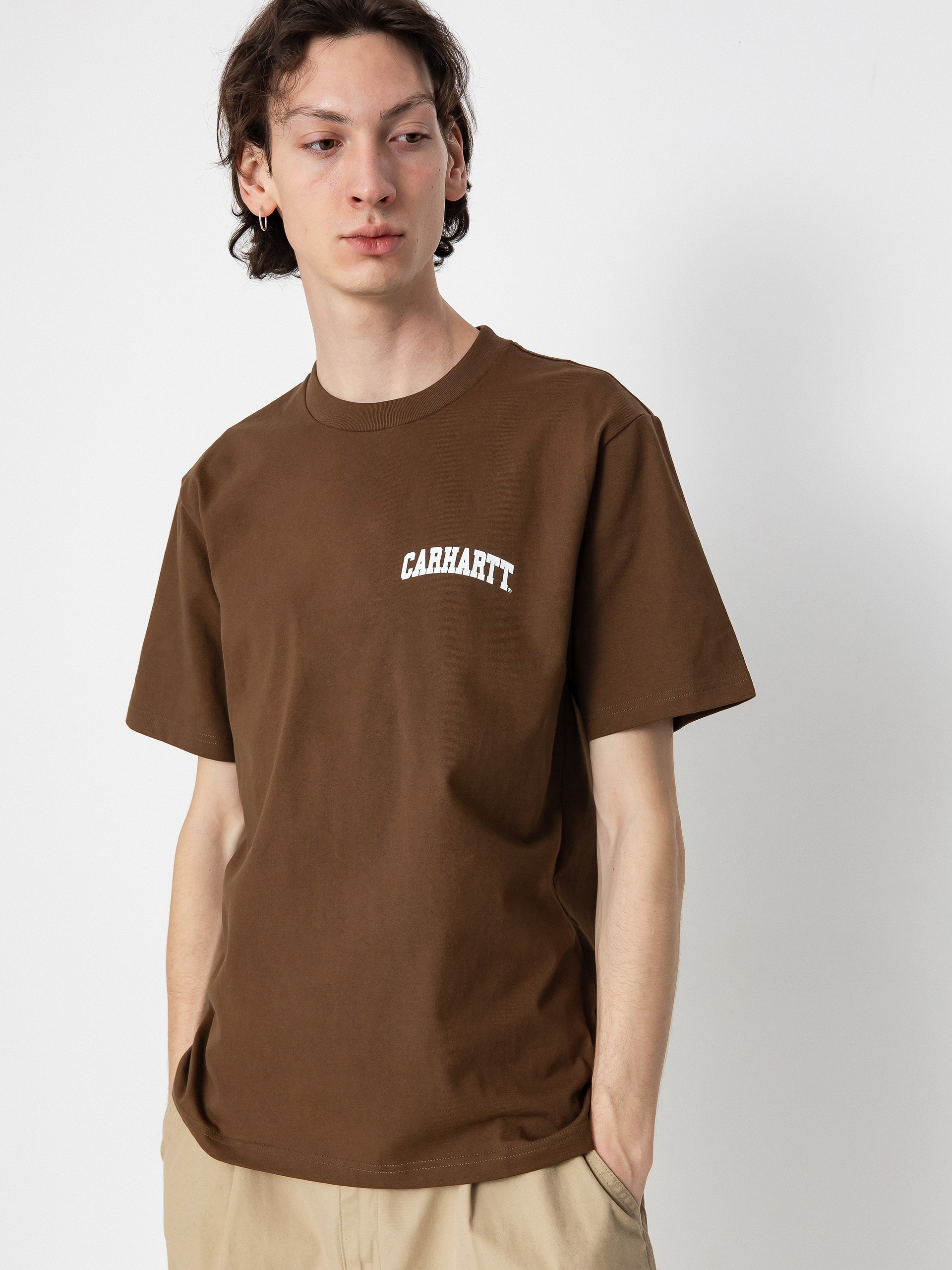 Carhartt WIP University Script T-shirt (lumber/white)