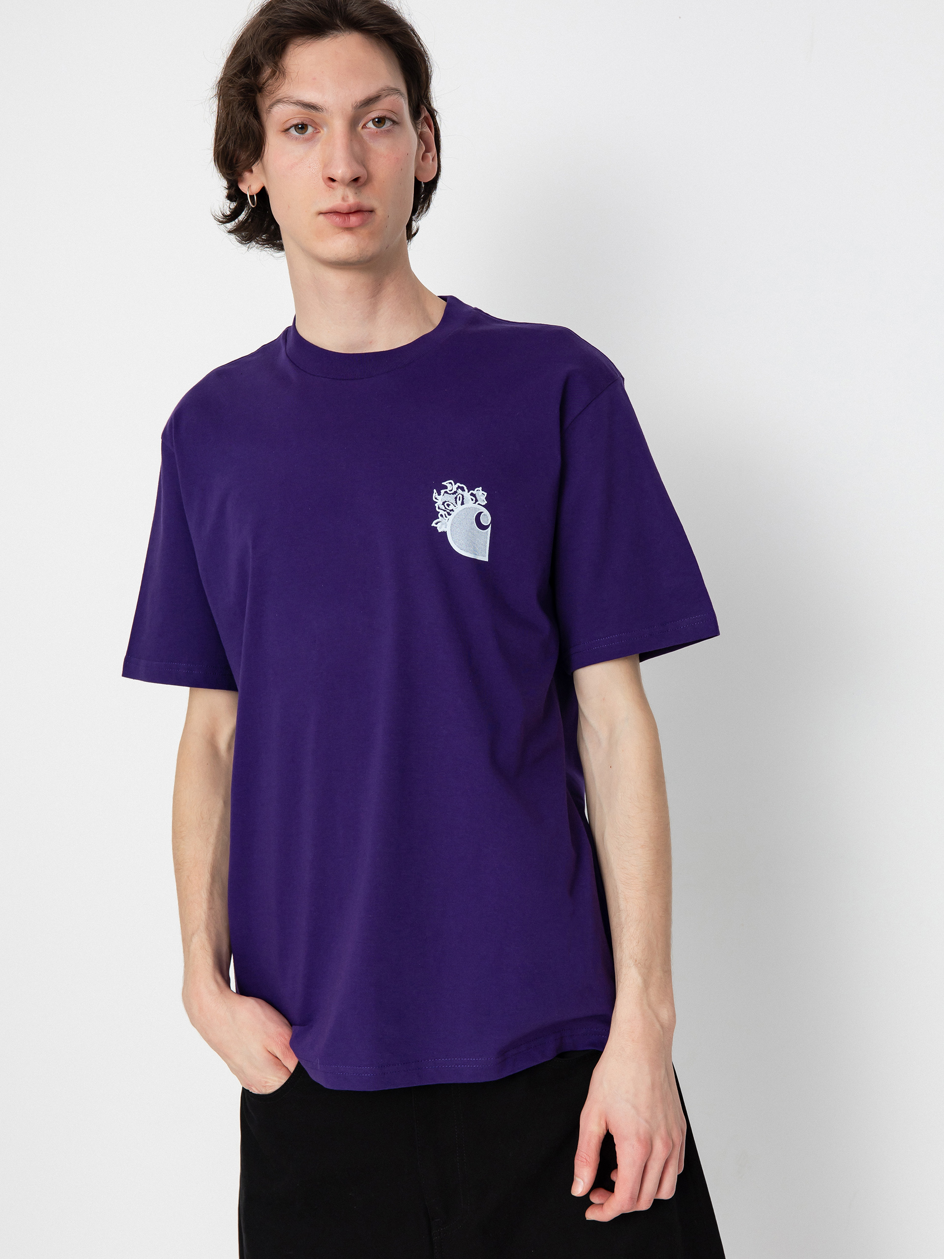 Carhartt WIP Little Hellraiser T-shirt - navy blue (tyrian