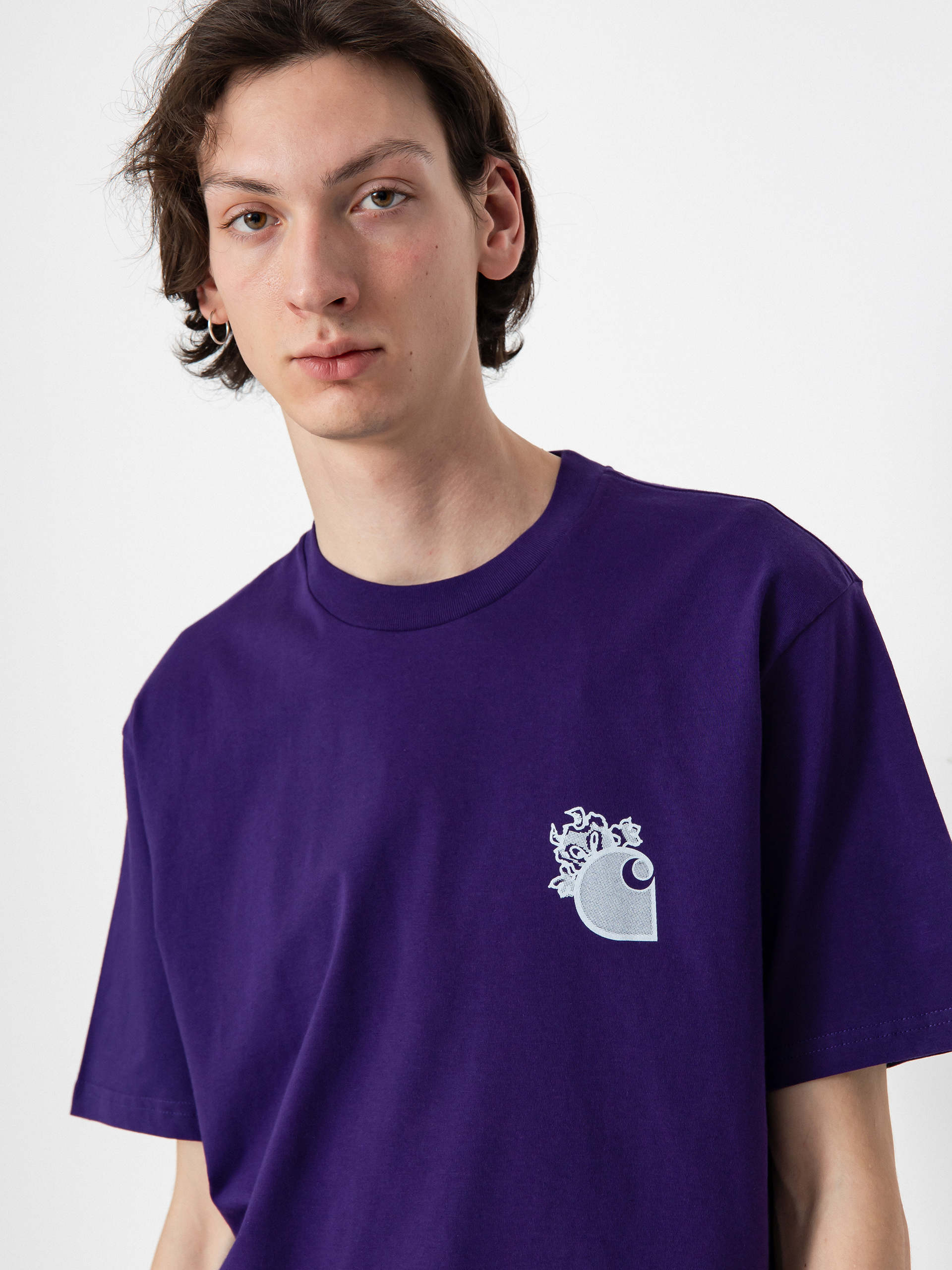 Carhartt WIP Little Hellraiser T-shirt (tyrian/white)