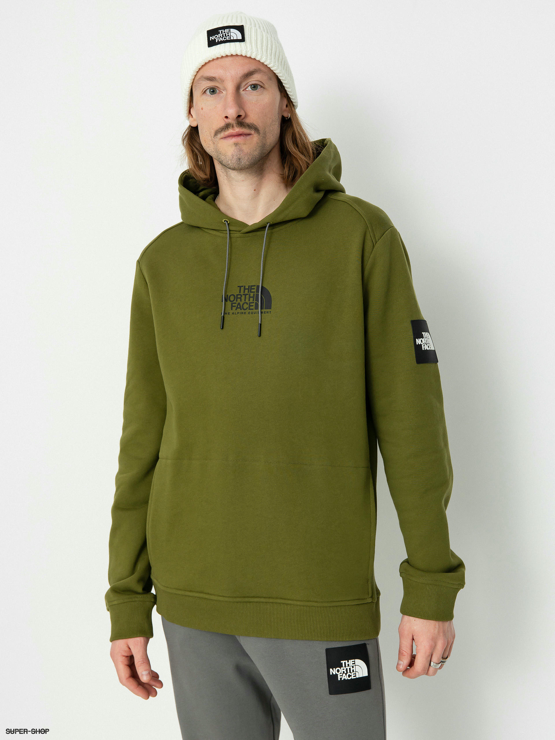 The north face deals olive green hoodie