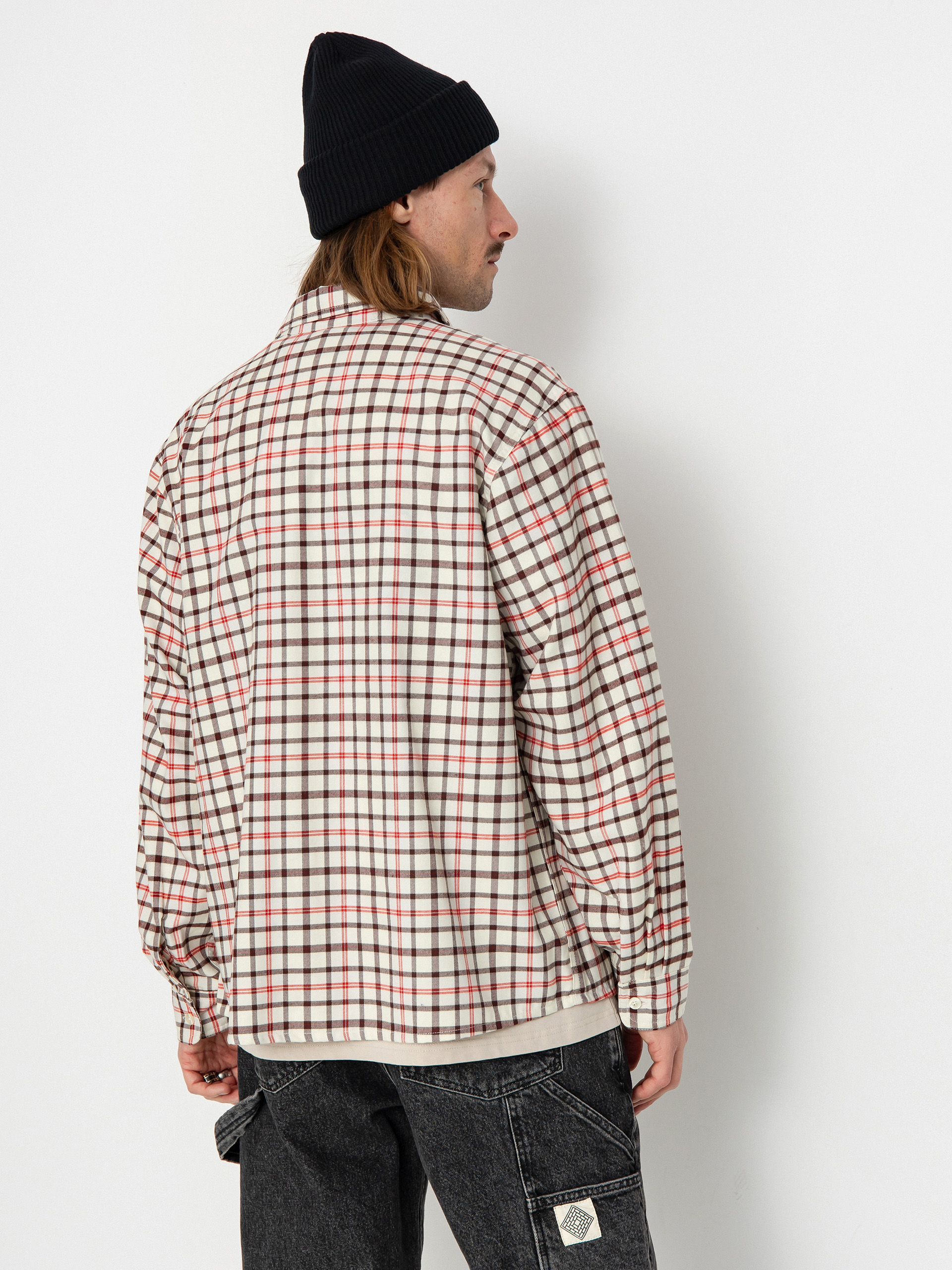 Nike SB Flannel Button Up Shirt (coconut milk/light bone)
