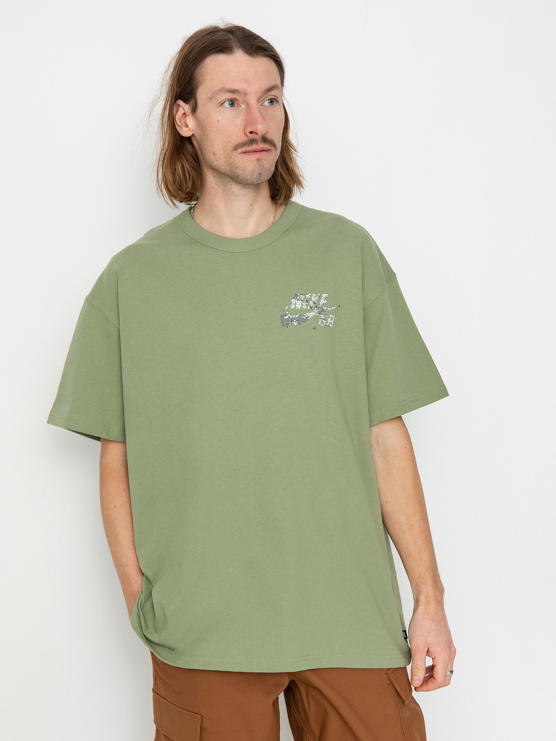 トップス NIKE SB AS U NK SB TEE M90 SUST YUTO L Nike SB M90 Sust Yuto T-shirt - green (oil green)