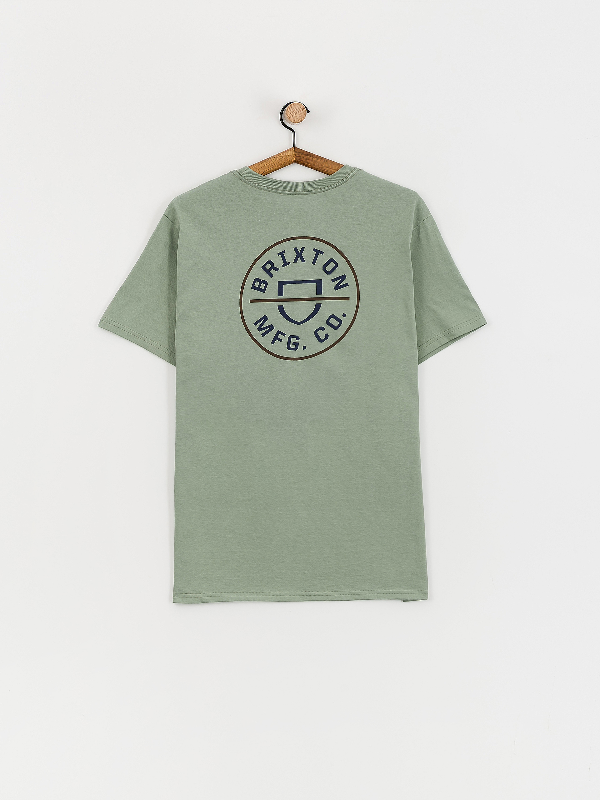 Brixton Crest II Stt T-shirt (chinois green/washed navy/sepi)