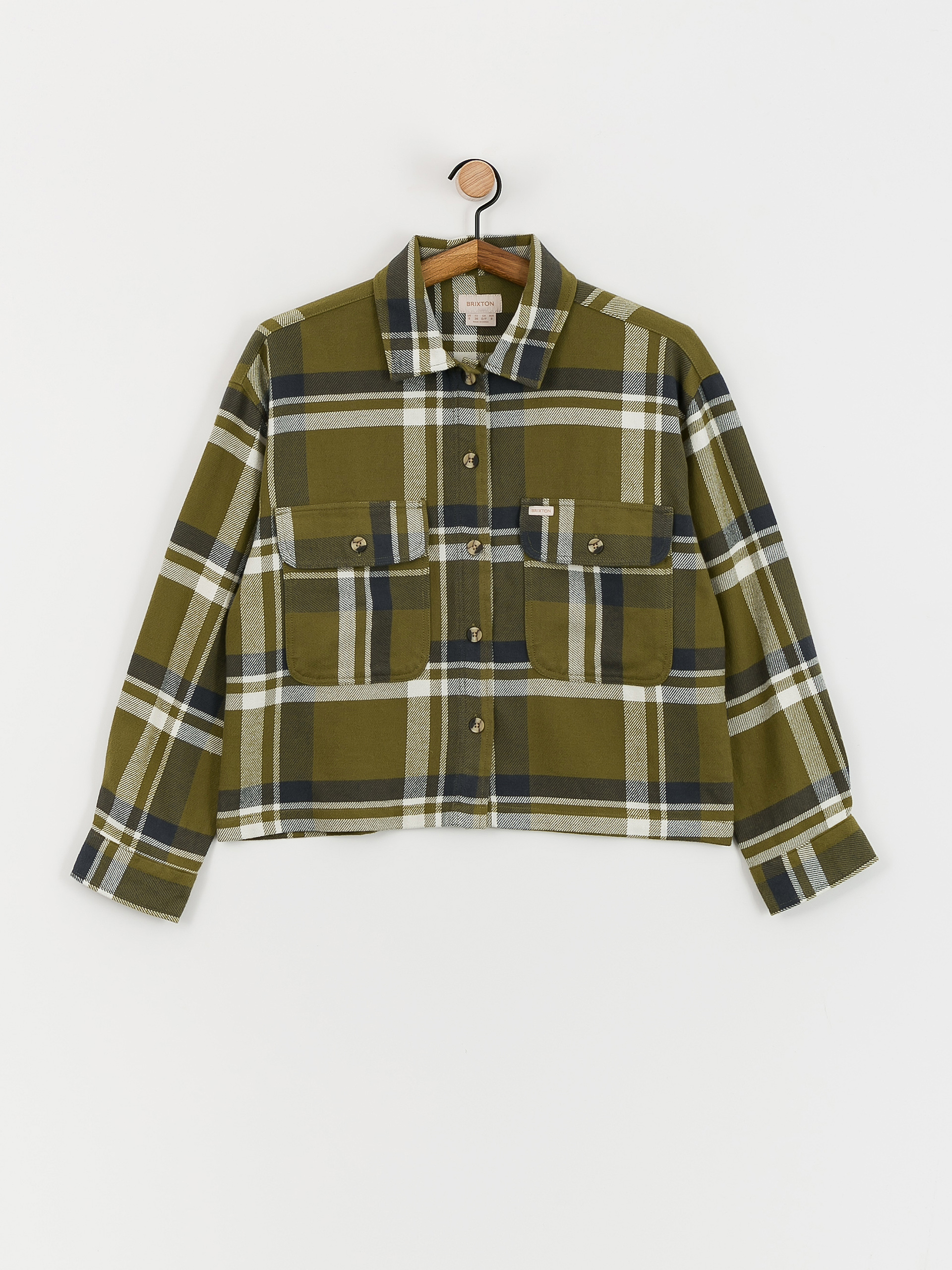 Brixton Bowery Flannel Ls Hemd Wmn (sea kelp/washed navy)