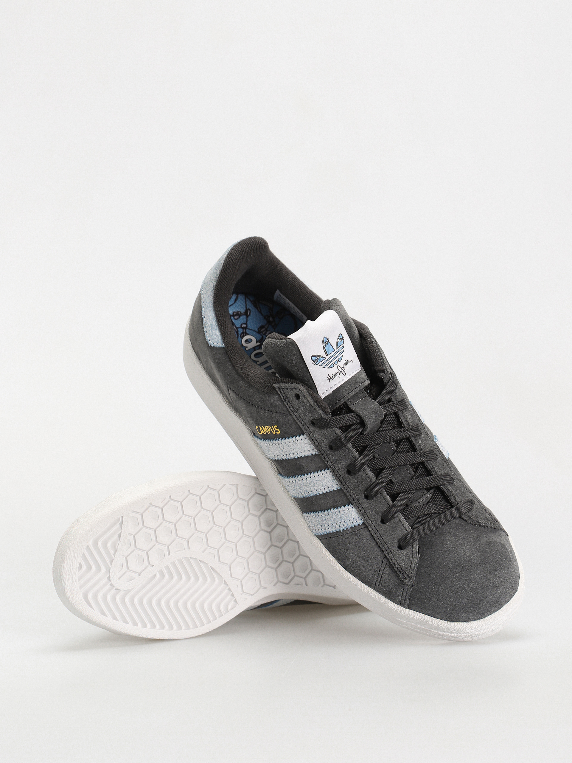 adidas X Henry Campus ADV Shoes (carbon/ftwwht/ltblue)