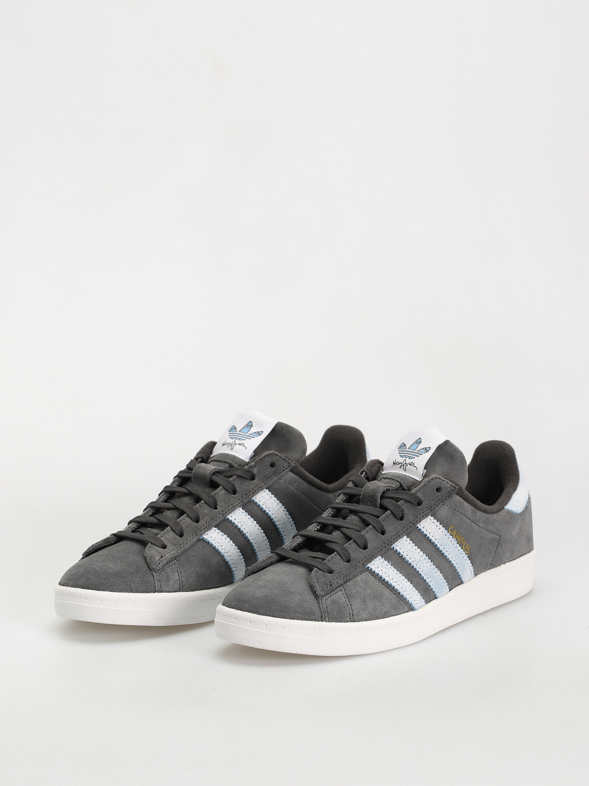 adidas X Henry Campus ADV Shoes (carbon/ftwwht/ltblue)