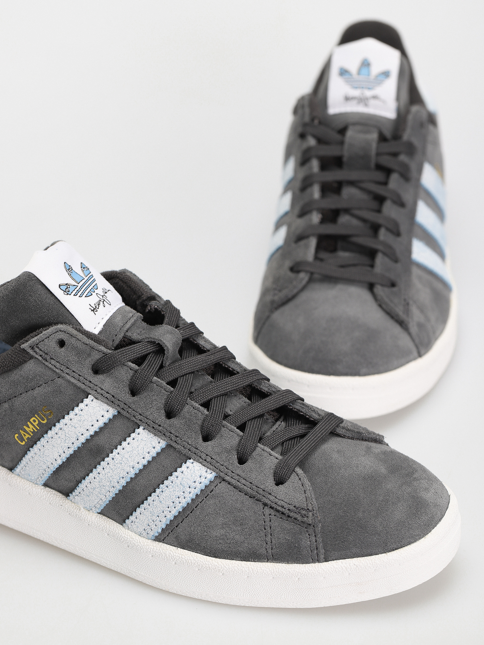 adidas X Henry Campus ADV Shoes (carbon/ftwwht/ltblue)