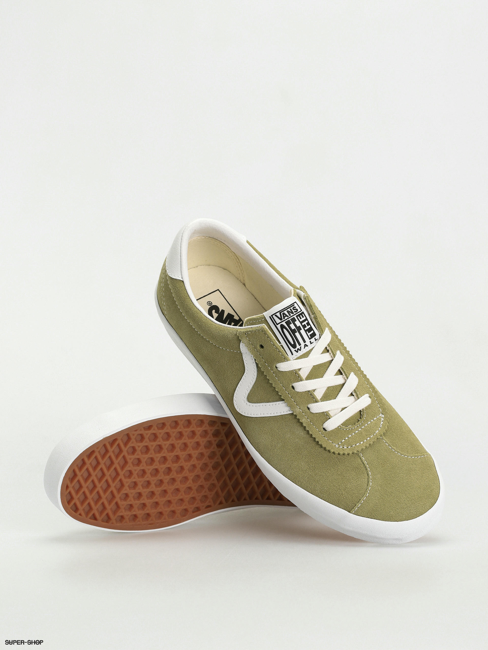 Olive green vans low top online